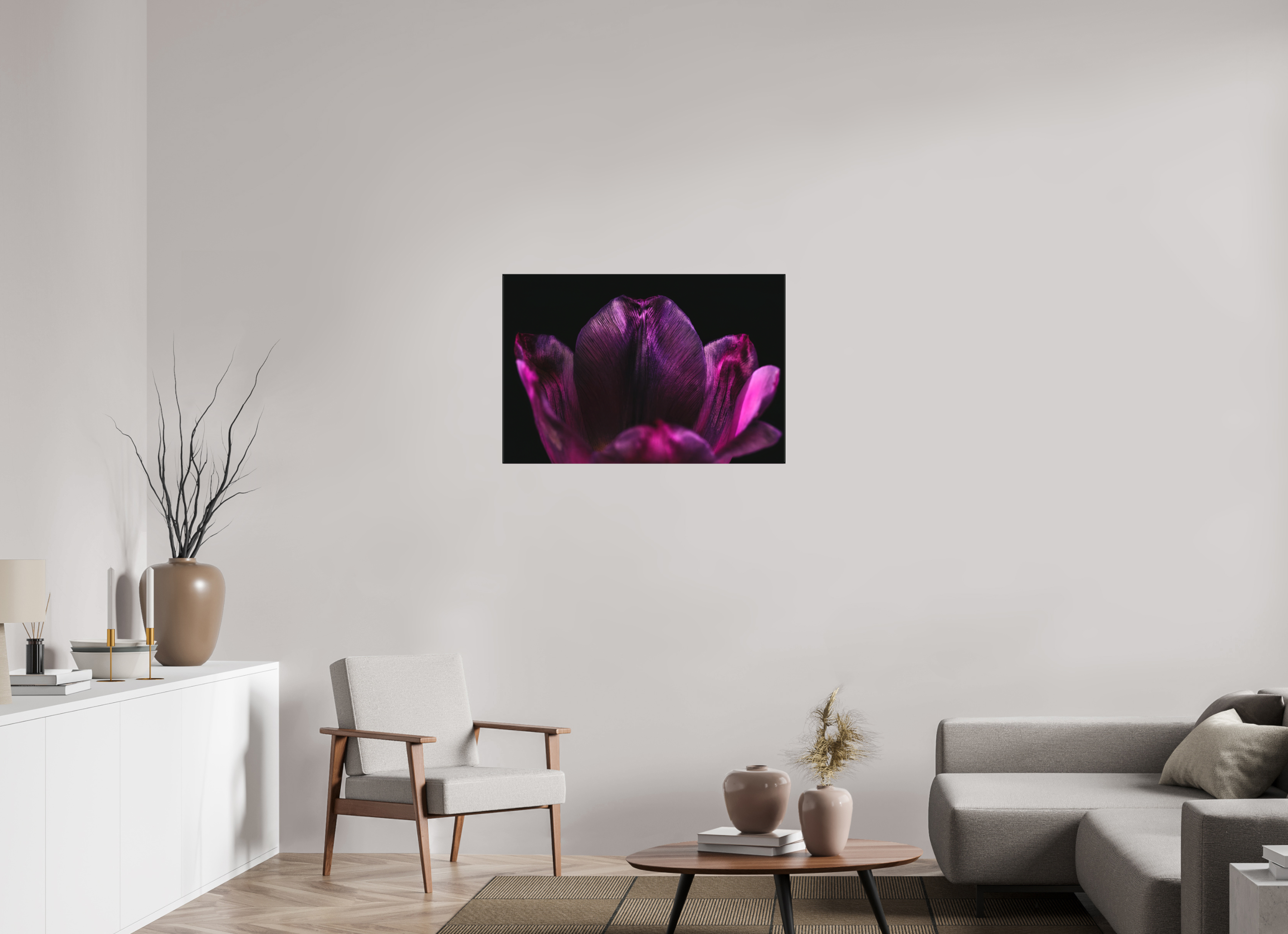 90 x 60 cm, Foto-Leinwand aus hochwertigem Textil, 40mm Purple Silent