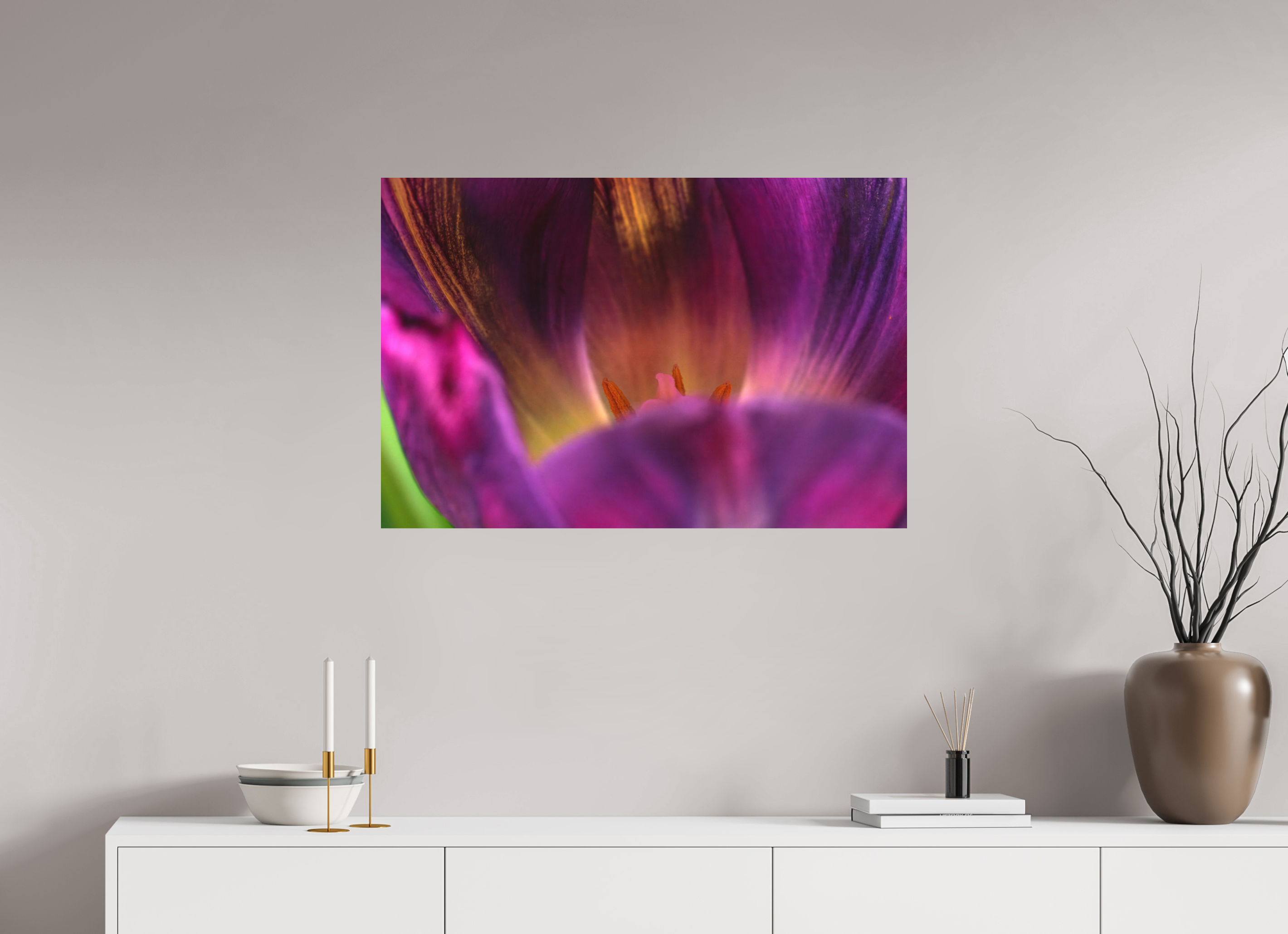 90 x 60 cm, Foto auf Forex, mit Aufhängung Purple Beauty