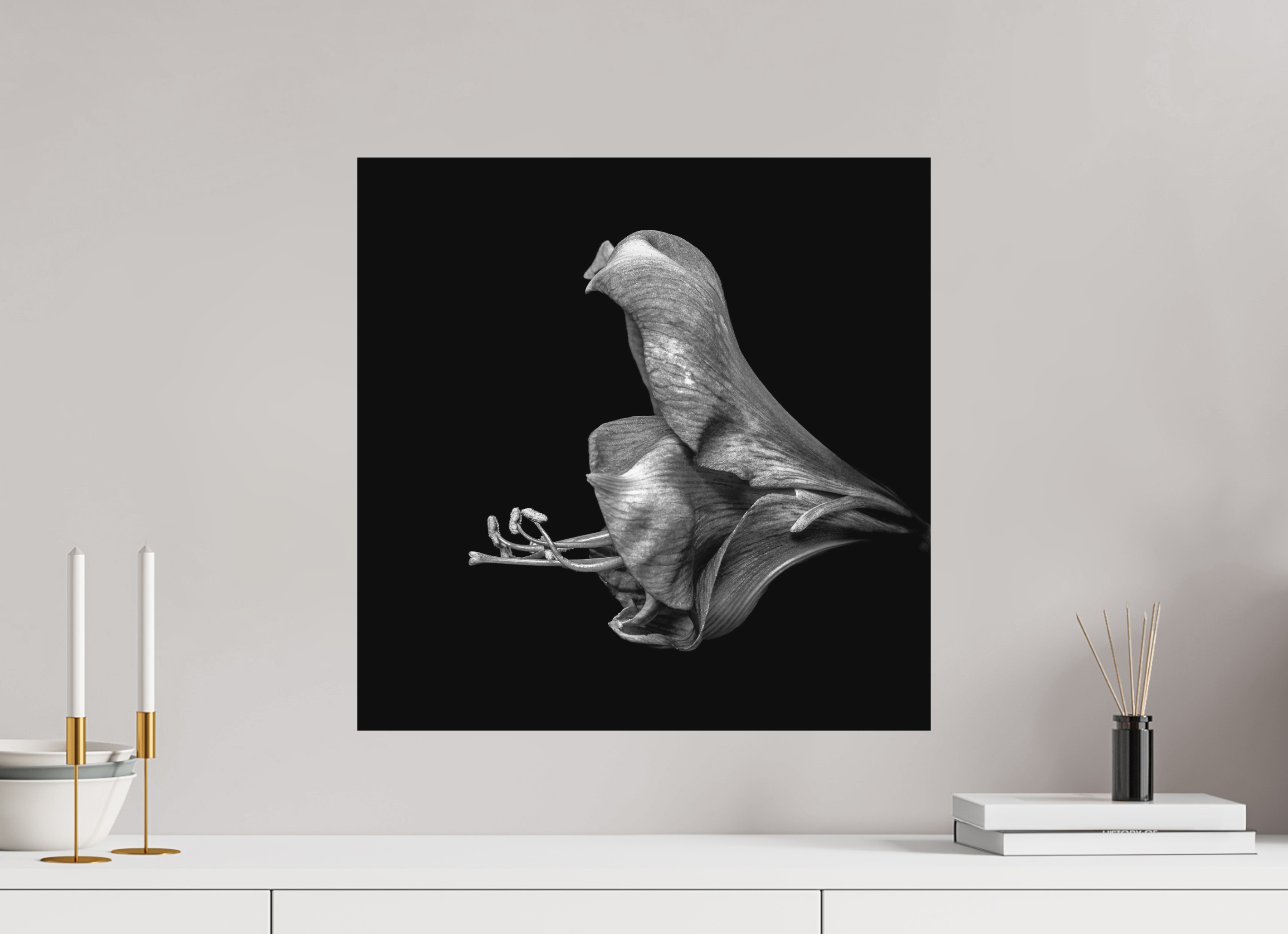 50 x 50 cm, Foto auf Forex, mit Aufhängung Silent Blossom