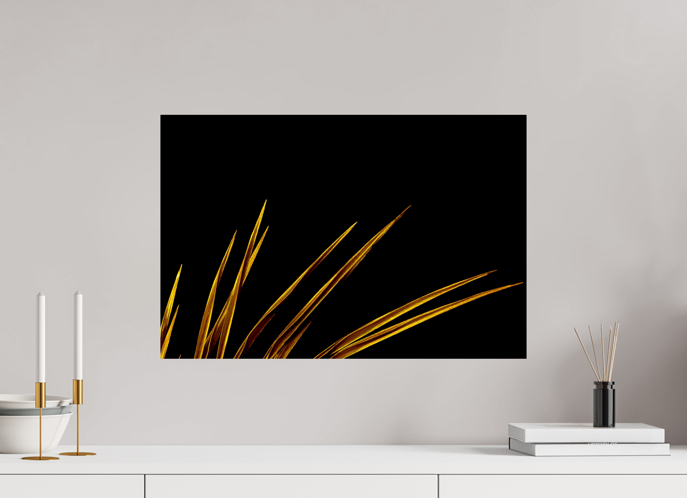 60 x 40 cm, ChromaLuxe HD Metal Print, mit Aufhängung Golden Tips