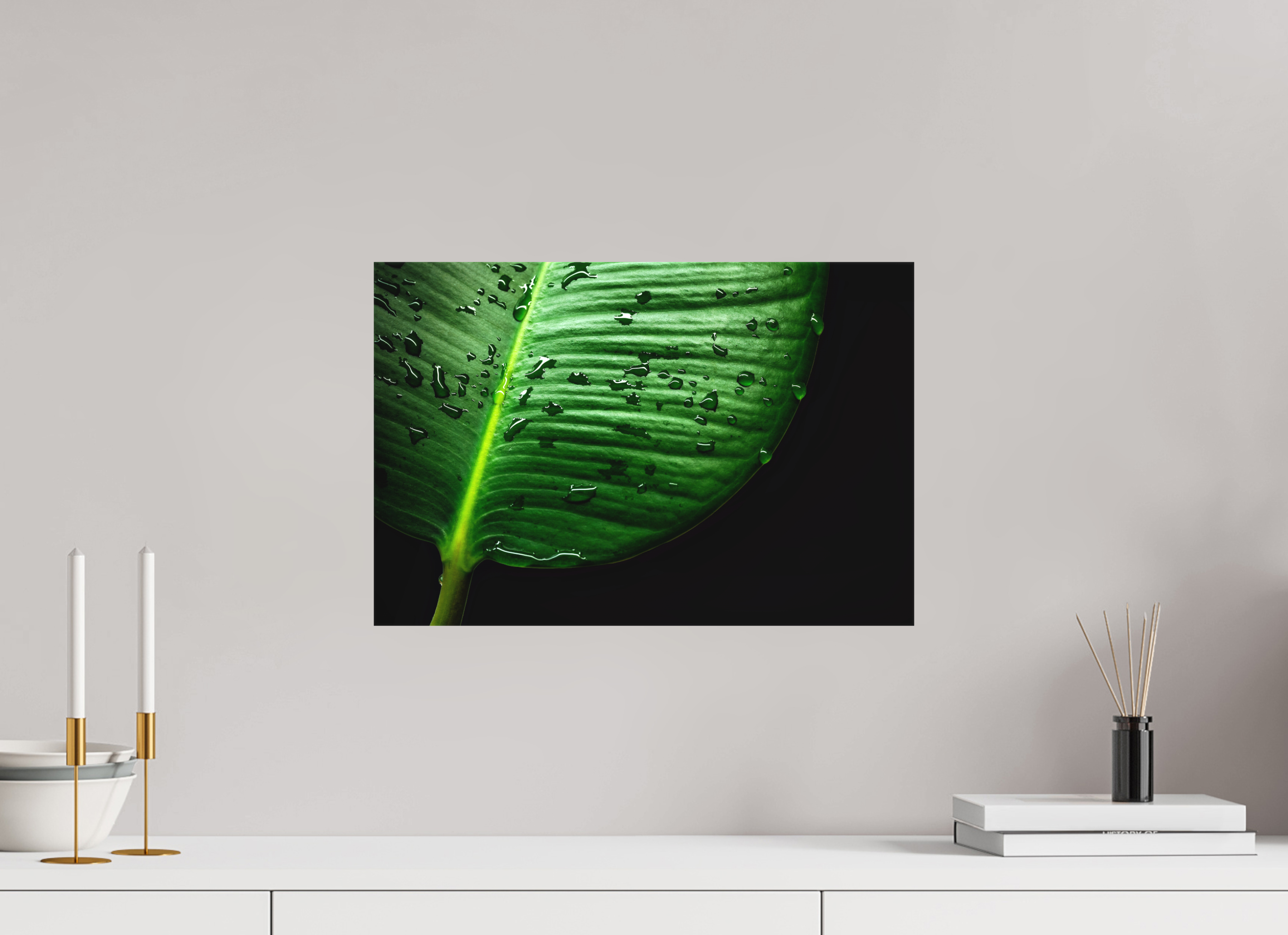 45 x 30 cm, Foto-Leinwand aus hochwertigem Textil, 40mm Tropical Raindrops
