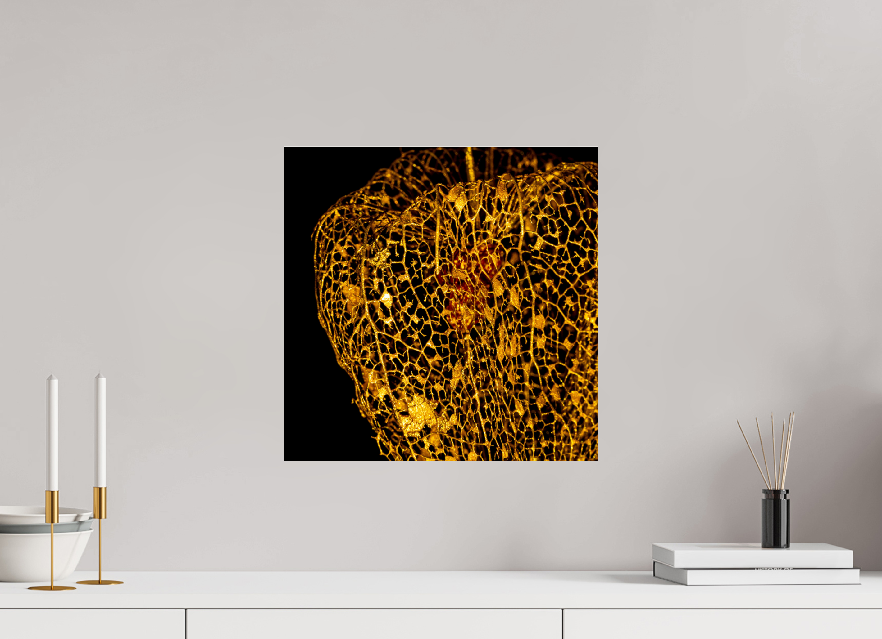 40 x 40 cm, Acrylglas Perle der Gold Nacht