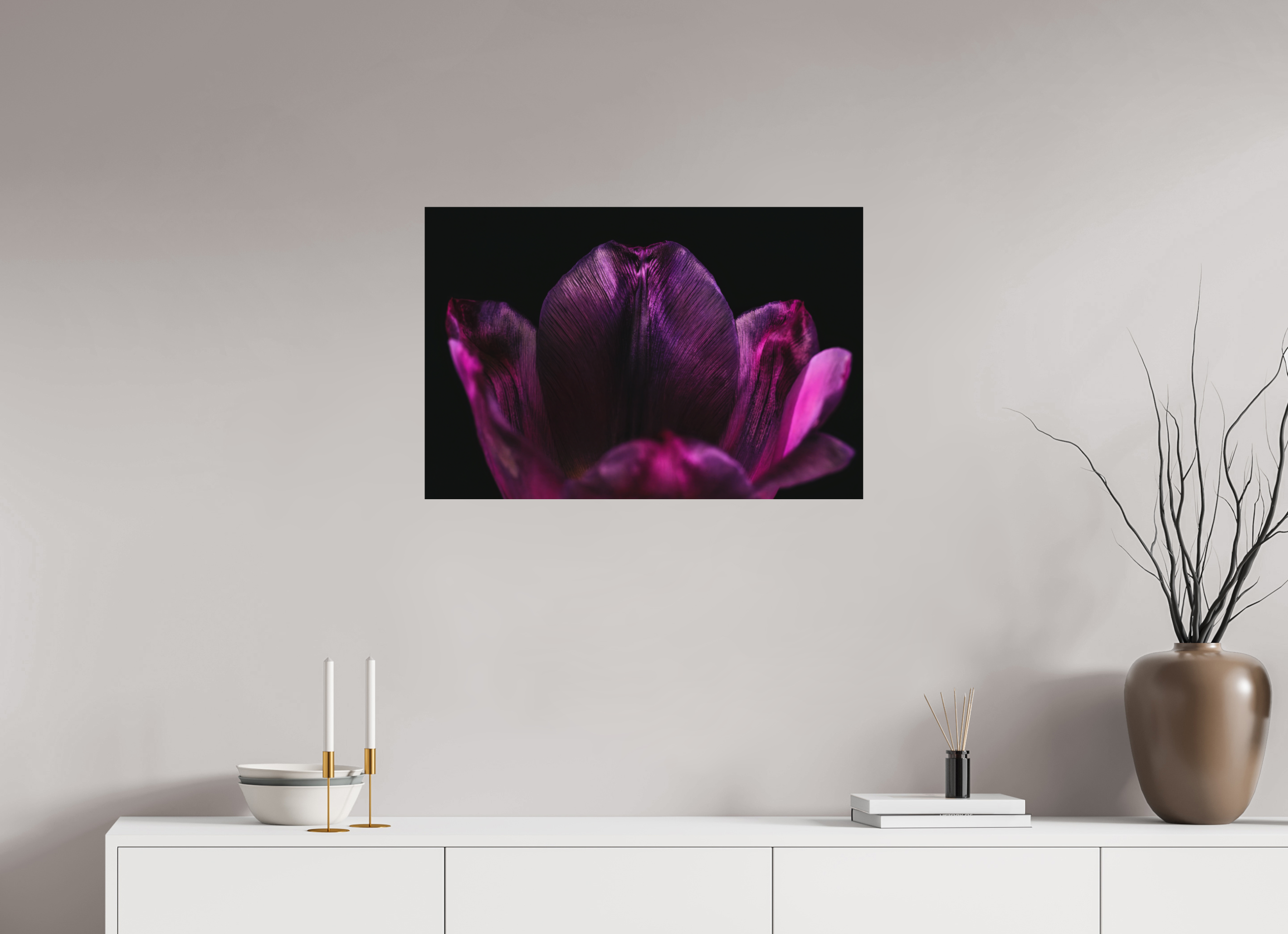 75 x 50 cm, Foto auf Forex, mit Aufhängung Purple Silent