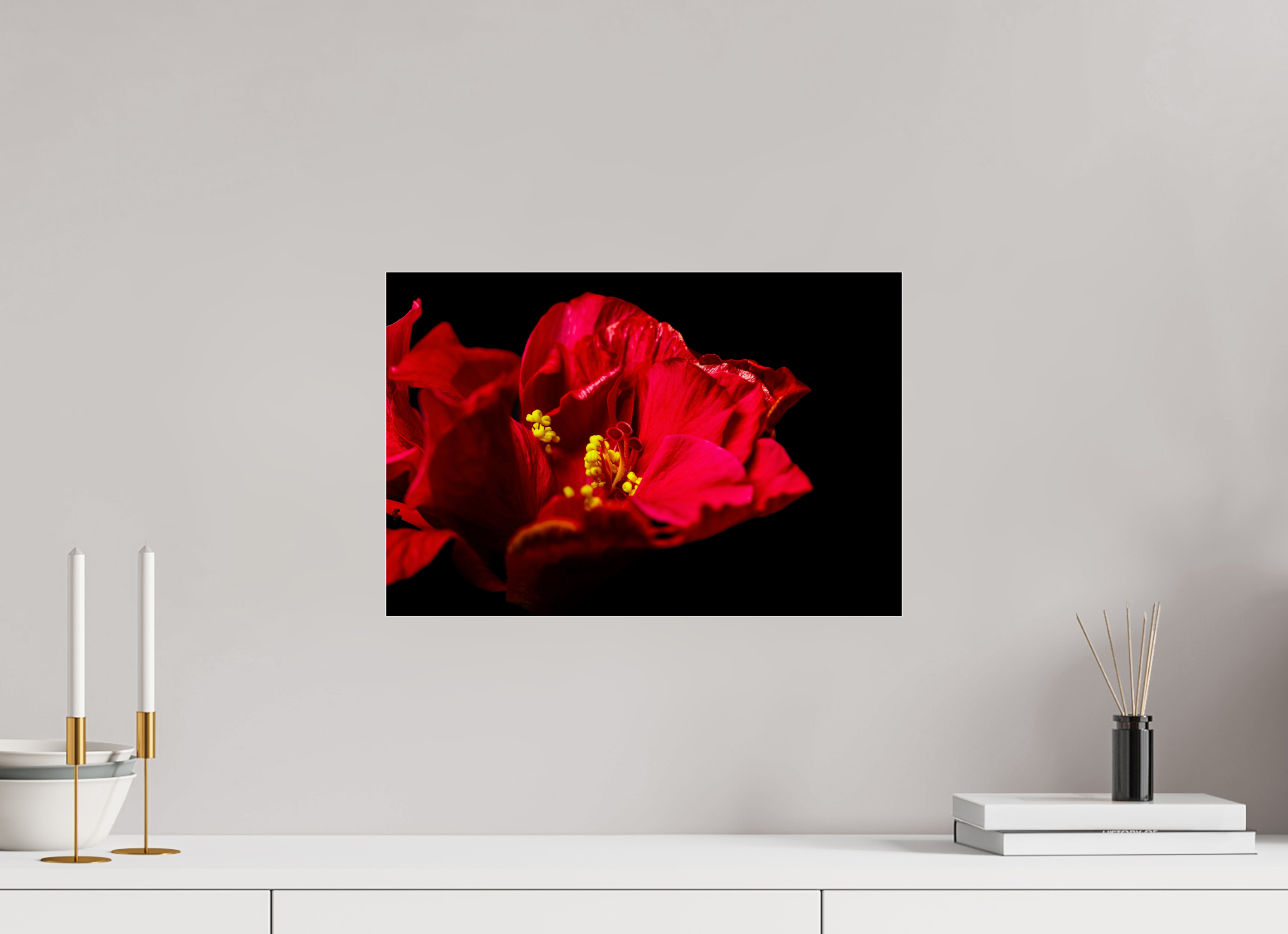 45 x 30 cm, Acrylglas Flamenco Blossom