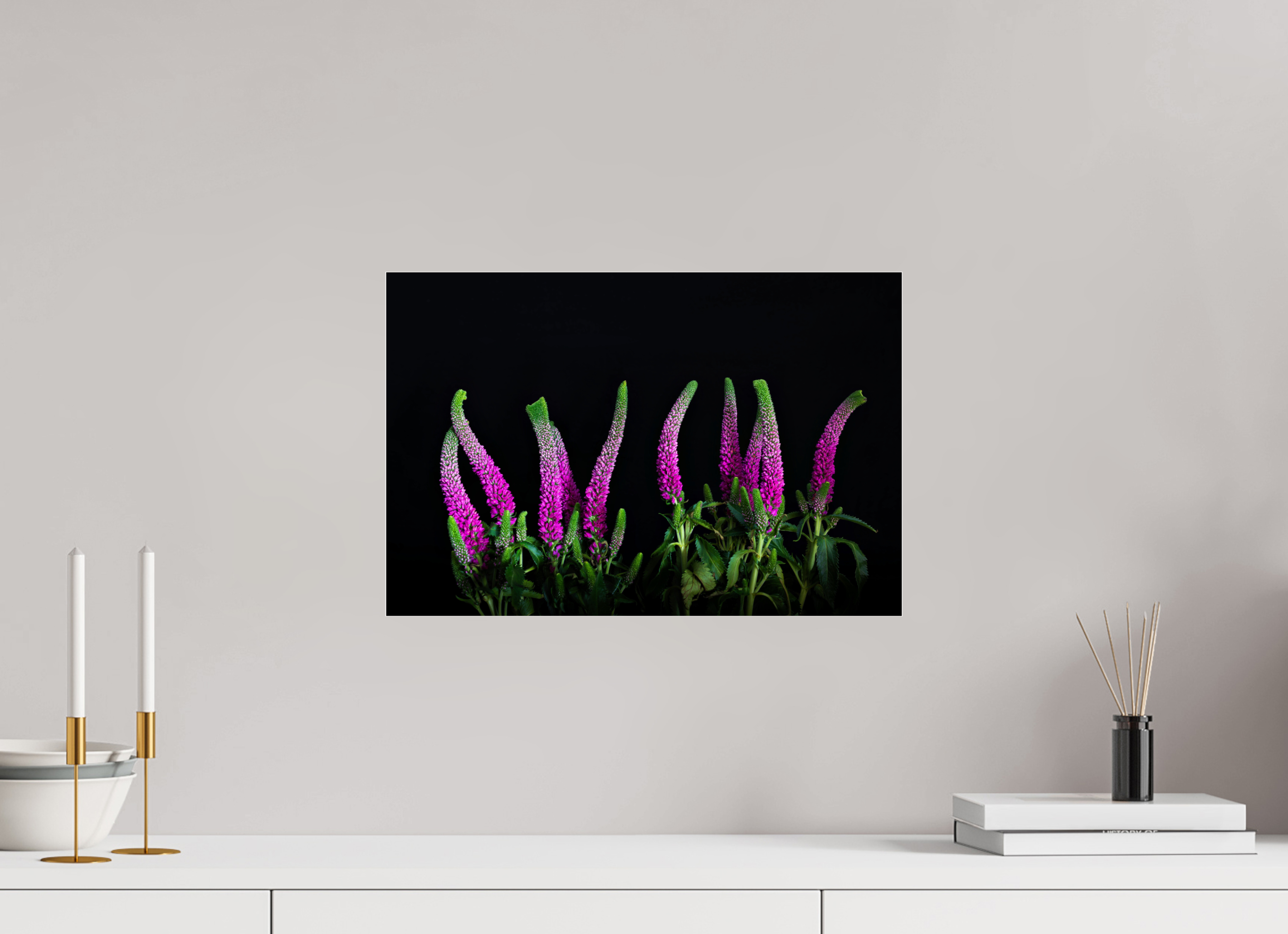 45 x 30 cm, Acrylglas, glänzend, 2 mm, Dibond 3 mm, mit Aufhängung Pink Worm Parade