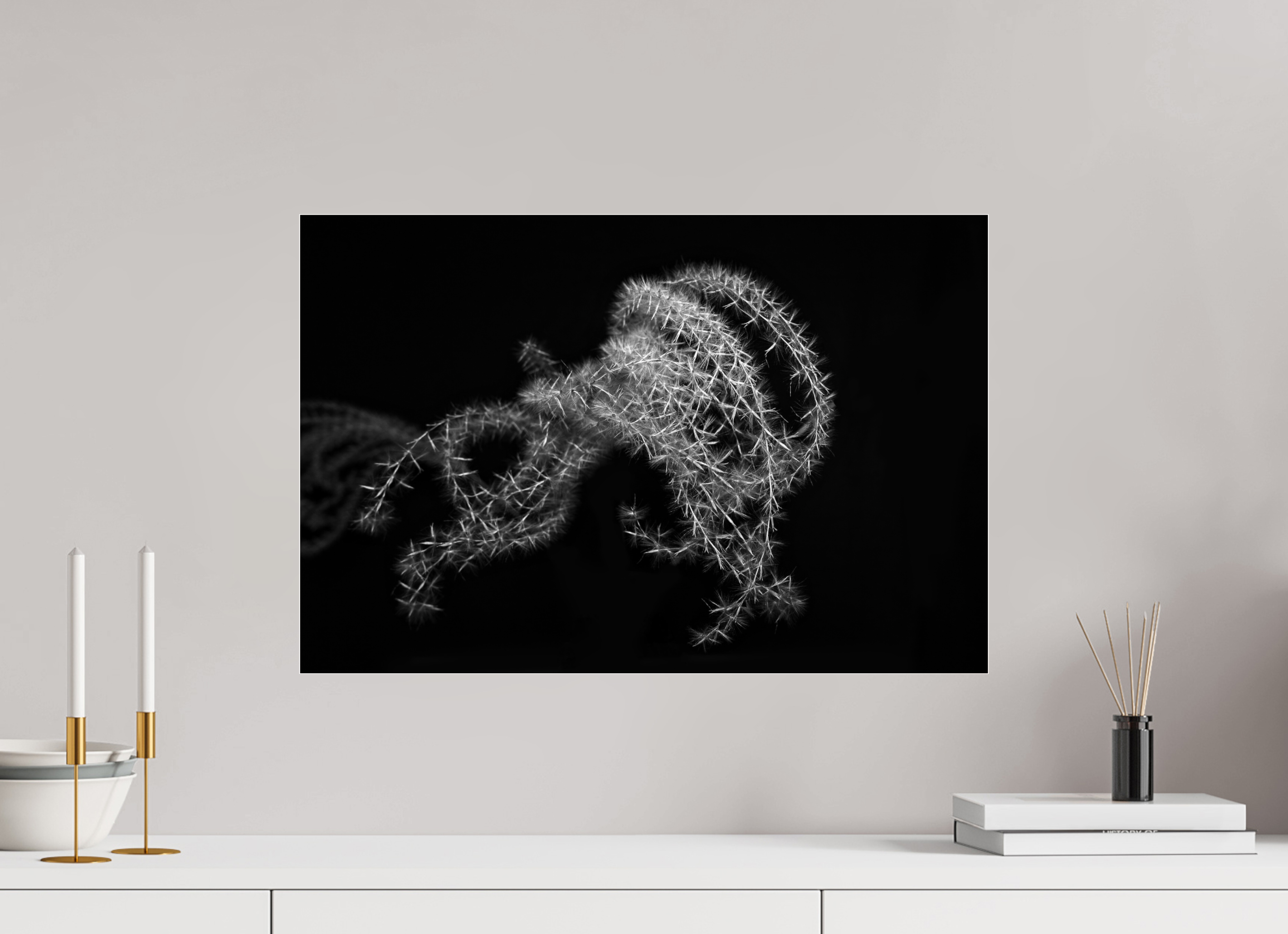 60 x 40 cm, Acrylglas, glänzend, 2 mm, Dibond 3 mm, mit Aufhängung Ghost Grass