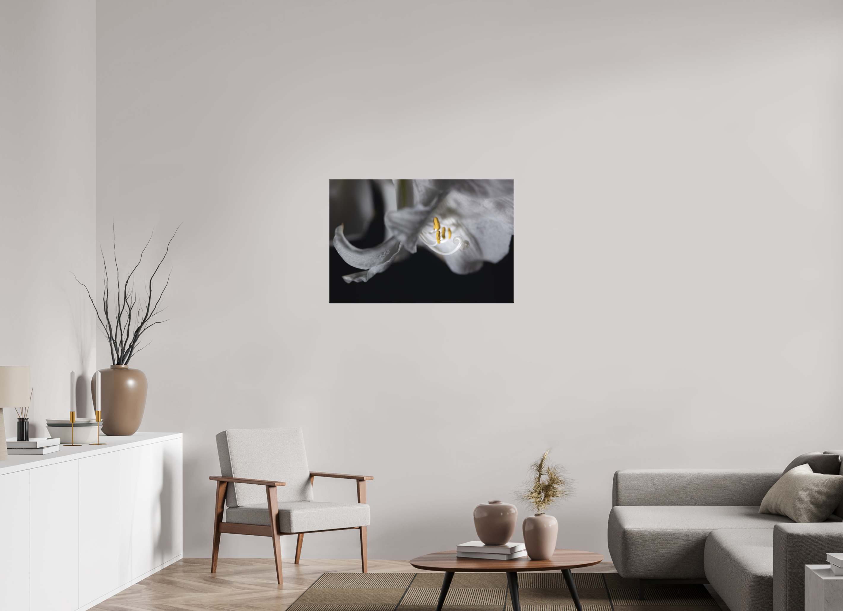 90 x 60 cm, Foto-Leinwand aus hochwertigem Textil, 40mm Firefly Flower