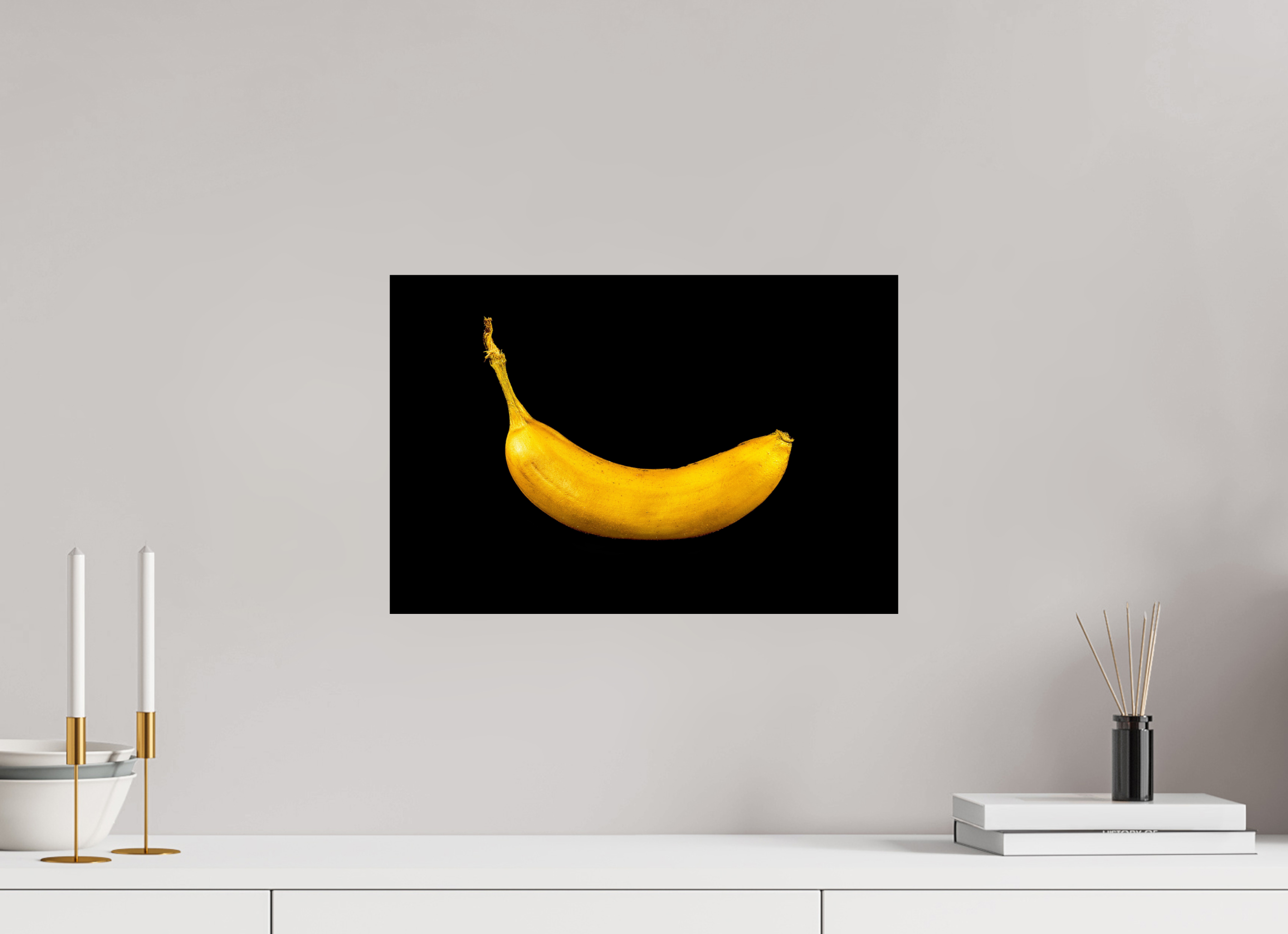 45 x 30 cm, Druck auf Hahnemühle FineArt Baryta Papier ohne Rahmen Die goldene Banane - Fine Art