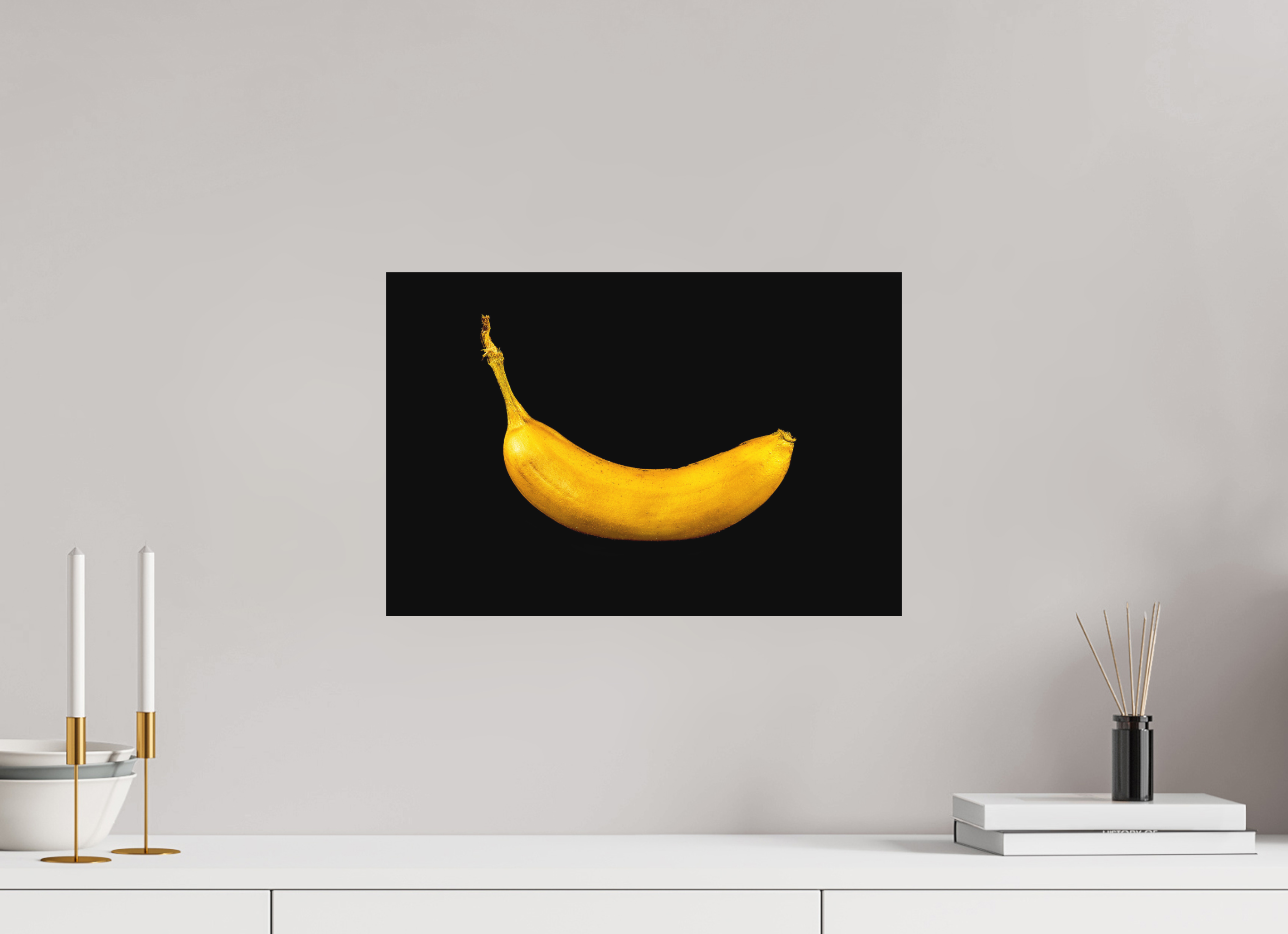 45 x 30 cm, Foto auf Forex, mit Aufhängung Die goldene Banane