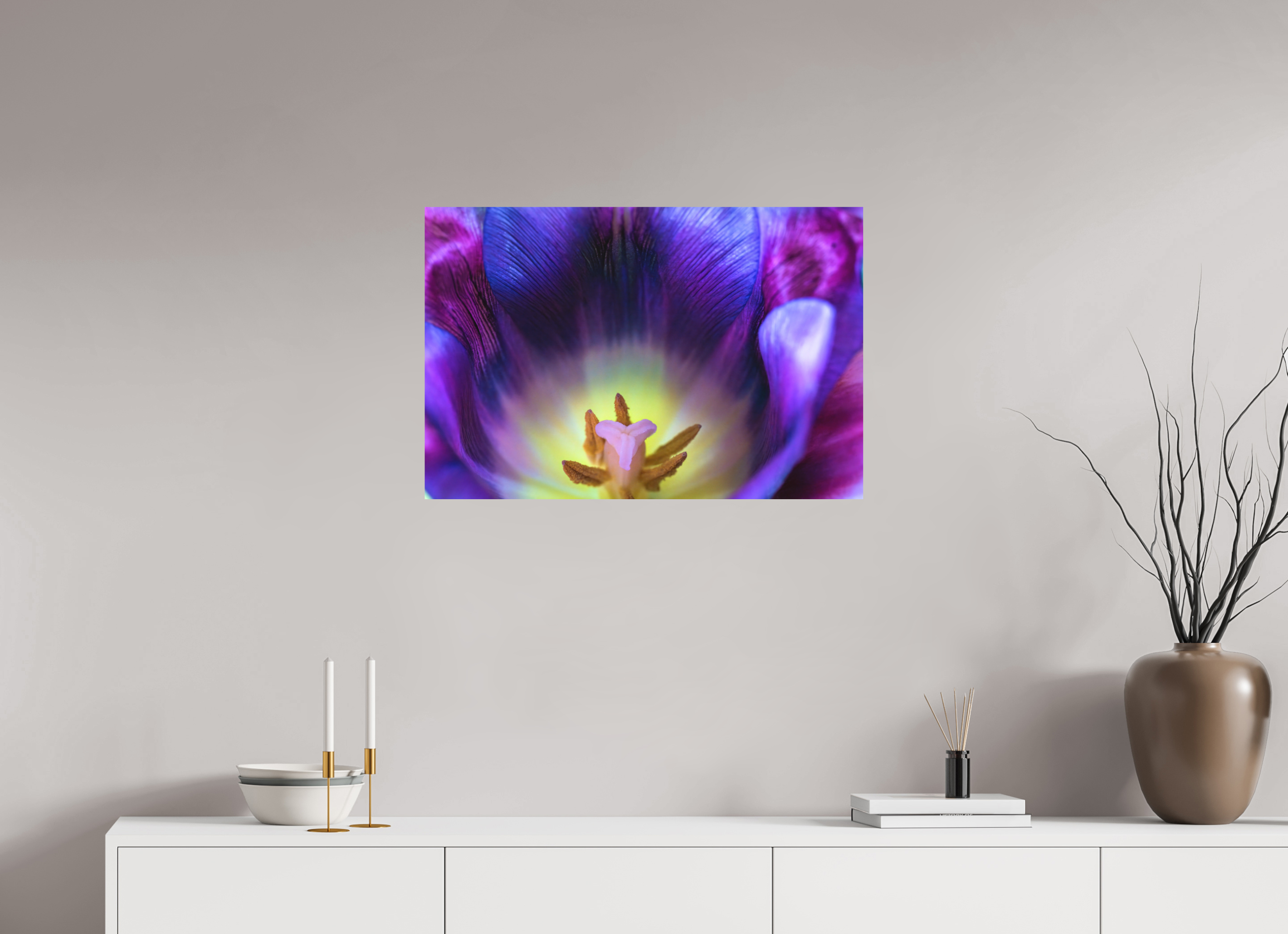 75 x 50 cm, Foto auf Forex, mit Aufhängung Purple Spring
