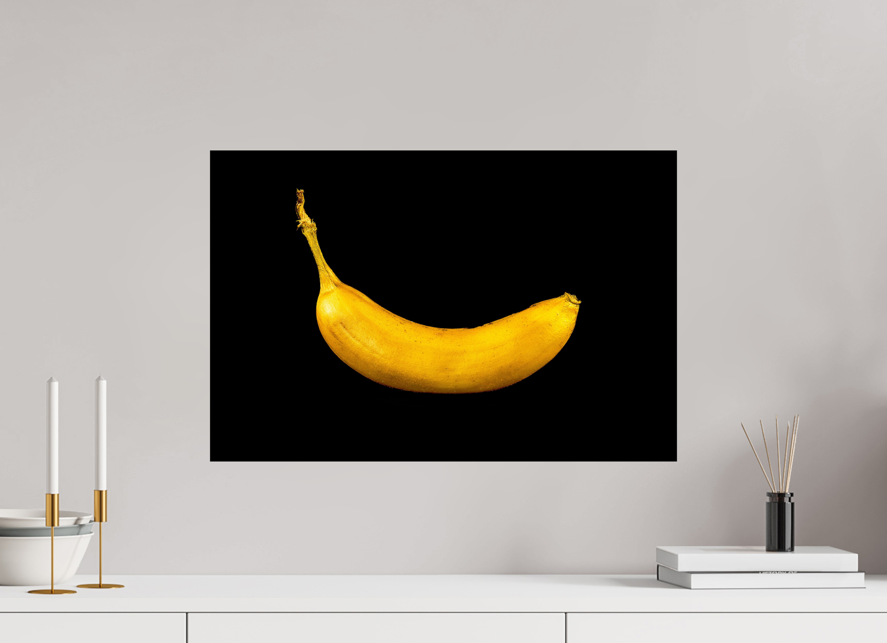 60 x 40 cm, Druck auf Hahnemühle FineArt Baryta Papier ohne Rahmen Die goldene Banane - Fine Art