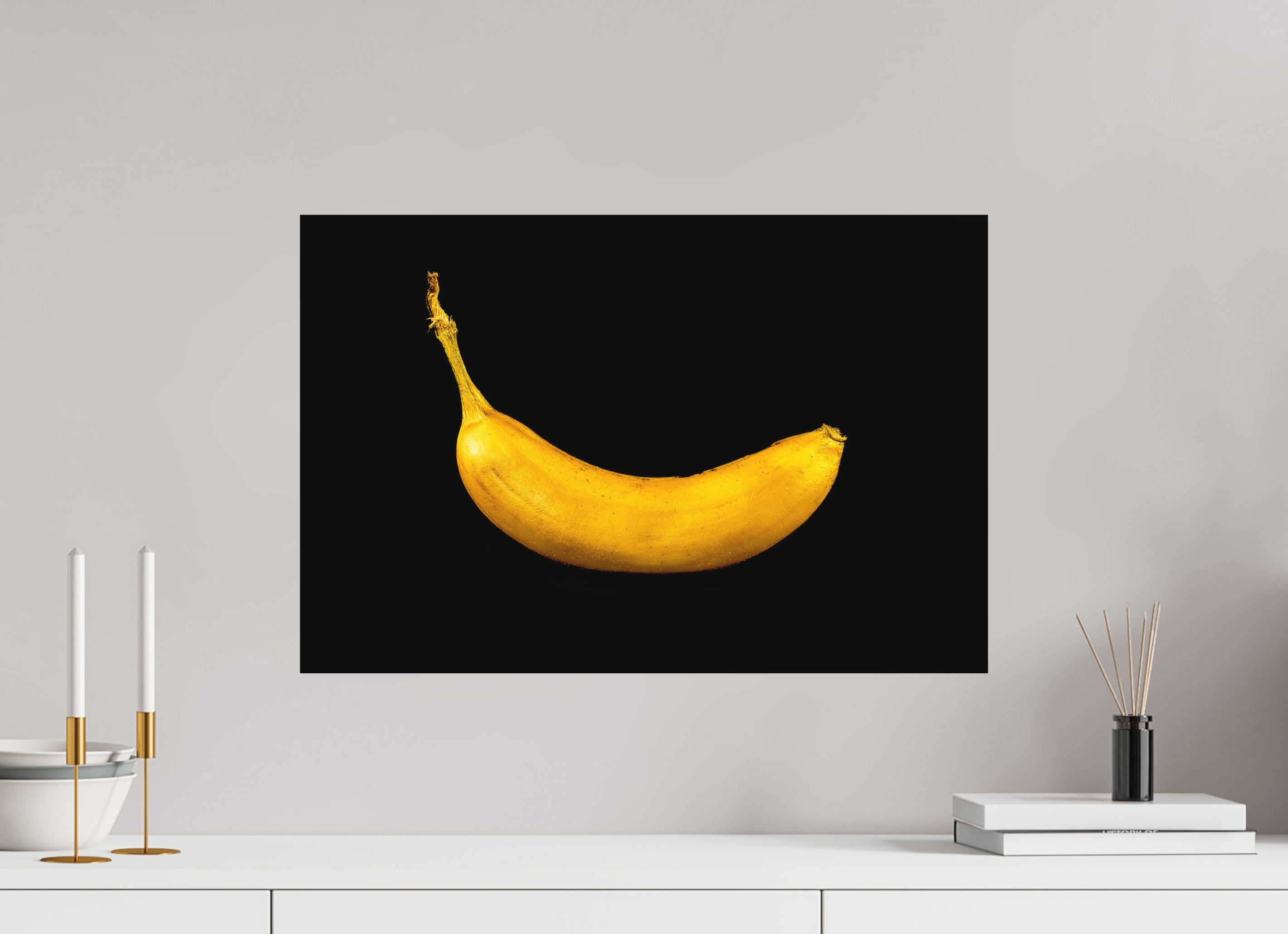 60 x 40 cm, Foto auf Forex, mit Aufhängung Die goldene Banane