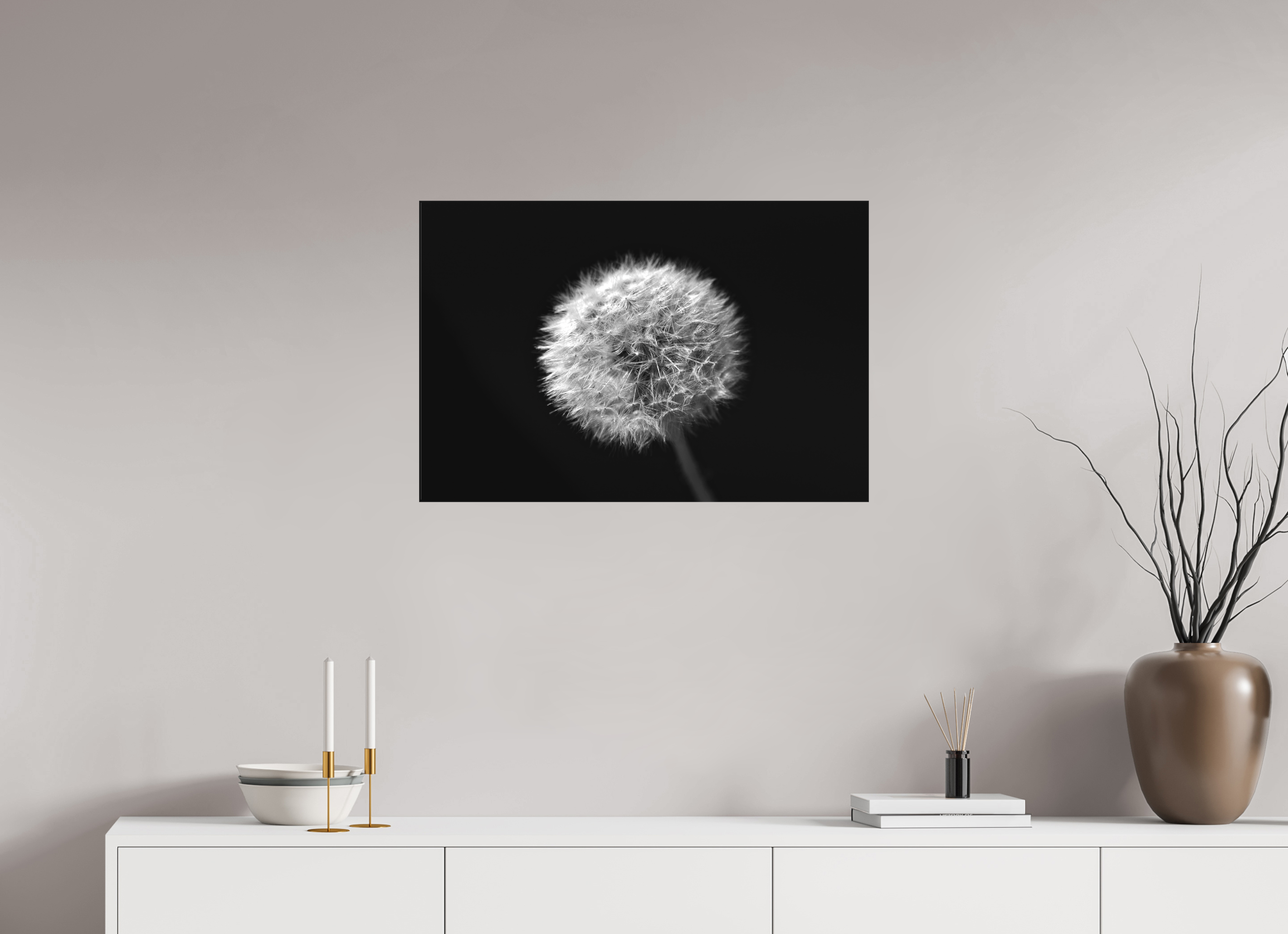 75 x 50 cm, Foto-Leinwand aus hochwertigem Textil, 40mm Ice Crystal Ball Flower