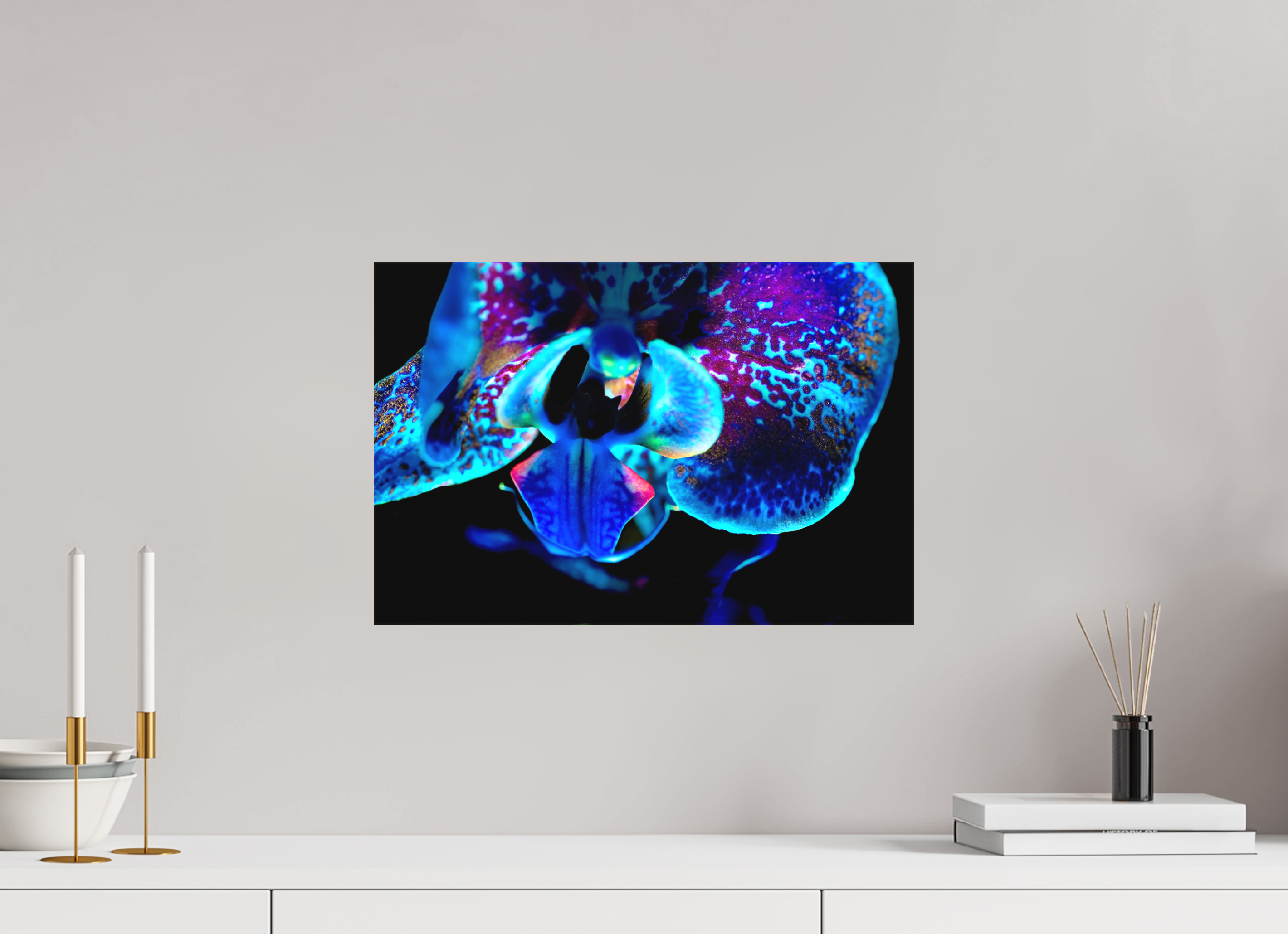 45 x 30 cm, Foto-Leinwand aus hochwertigem Textil, 40mm Morpho Flower