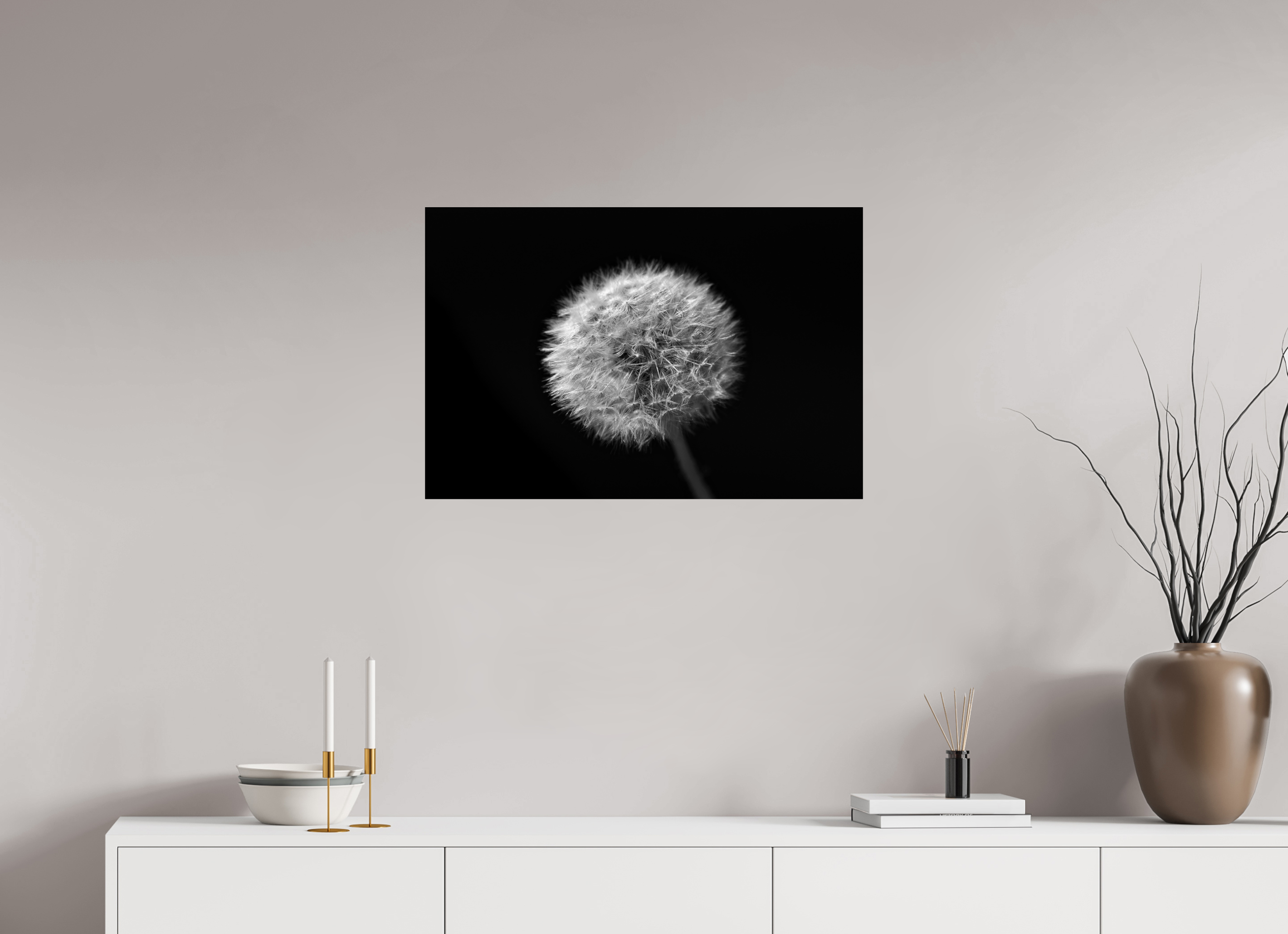 75 x 50 cm, ChromaLuxe HD Metal Print, mit Aufhängung Ice Crystal Ball Flower