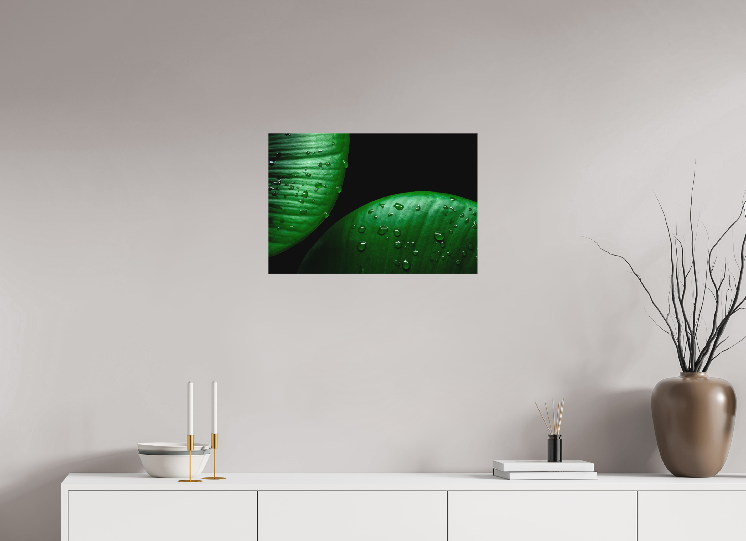 60 x 40 cm, Foto-Leinwand aus hochwertigem Textil, 40mm Harmonical Raindrops
