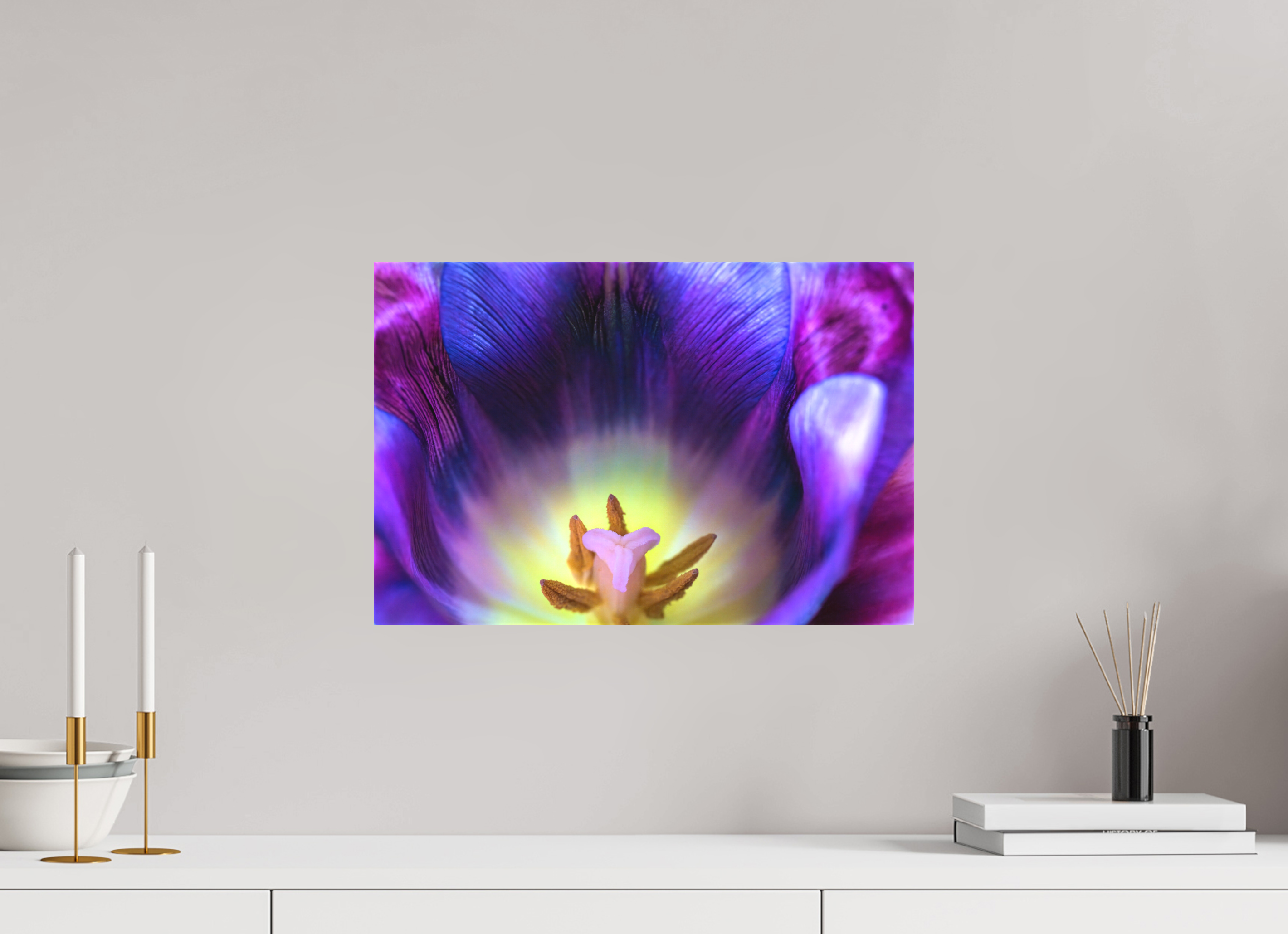 45 x 30 cm, Foto-Leinwand aus hochwertigem Textil, 40mm Purple Spring