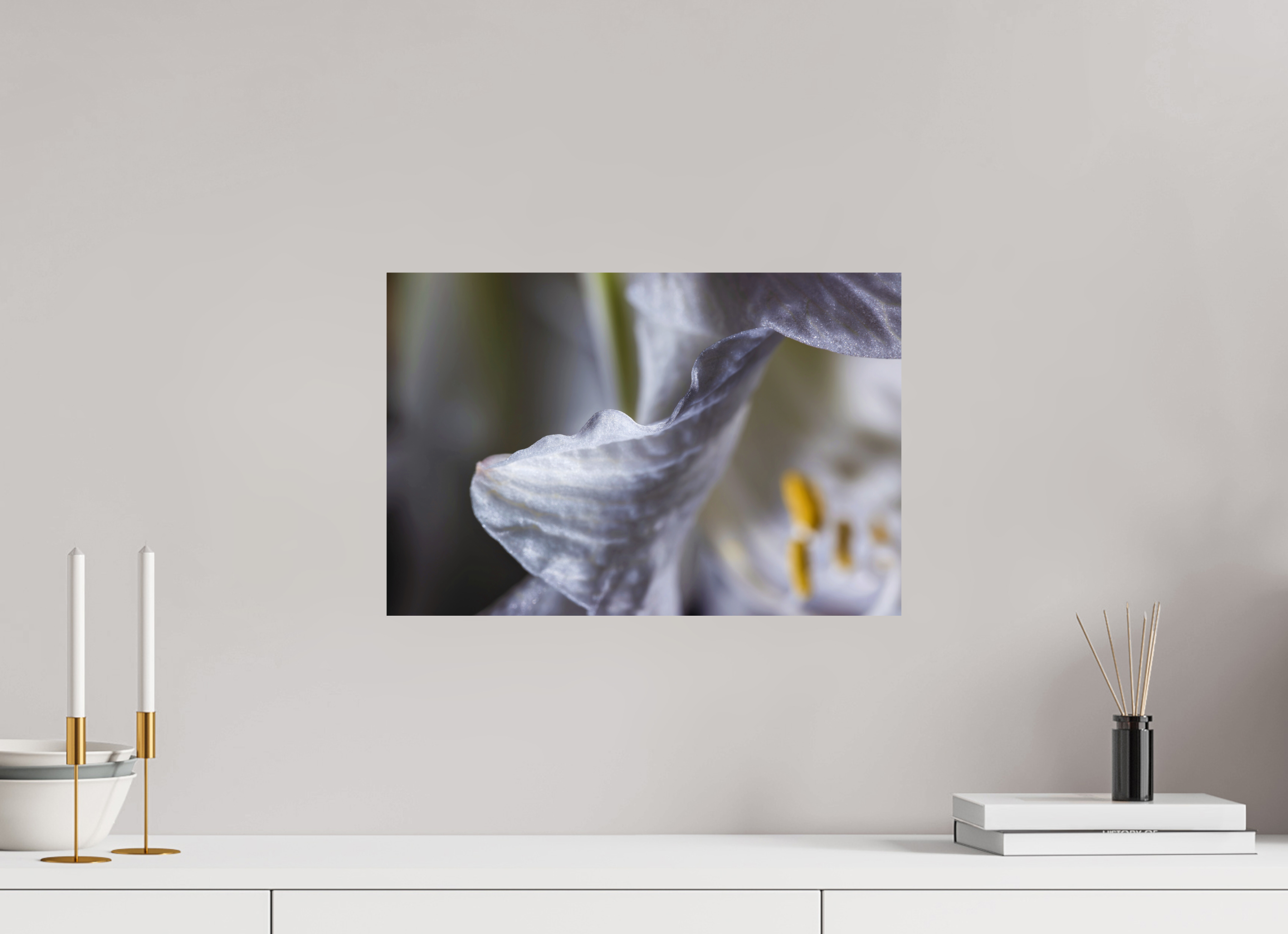 45 x 30 cm, ChromaLuxe HD Metal Print, mit Aufhängung Diamond Flower