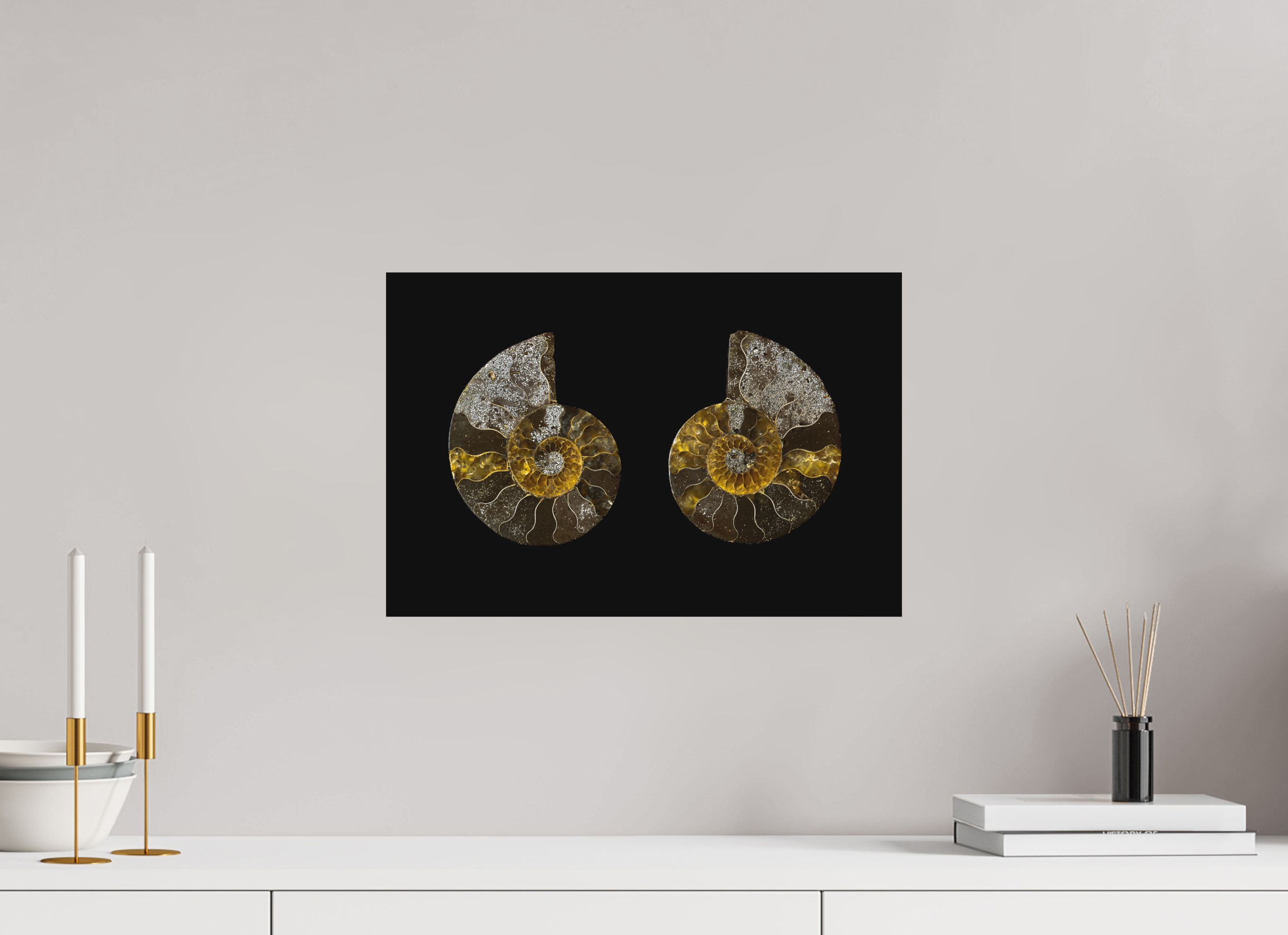 45 x 30 cm, Foto auf Forex, mit Aufhängung Fossil Memory