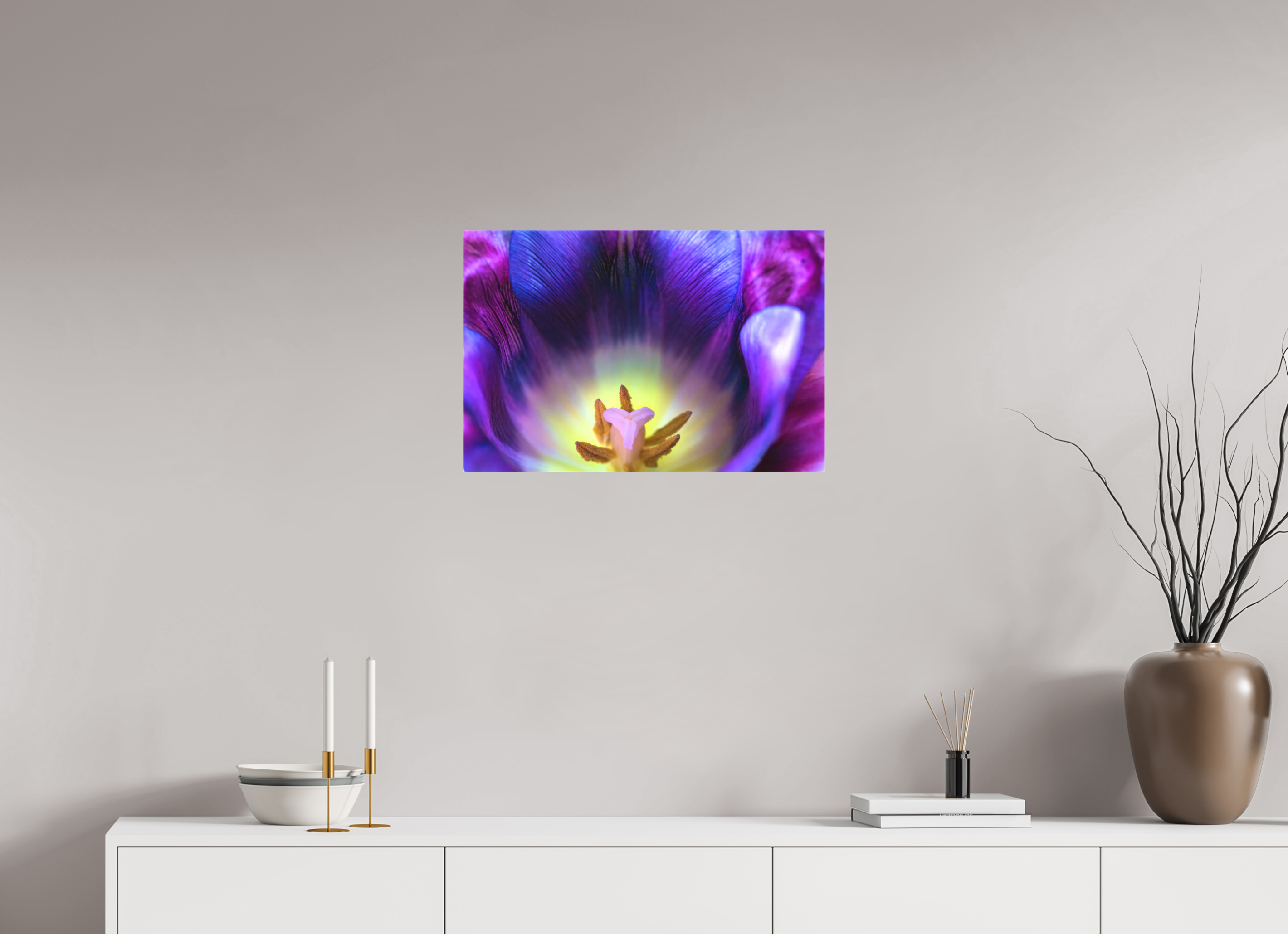 60 x 40 cm, Foto-Leinwand aus hochwertigem Textil, 40mm Purple Spring