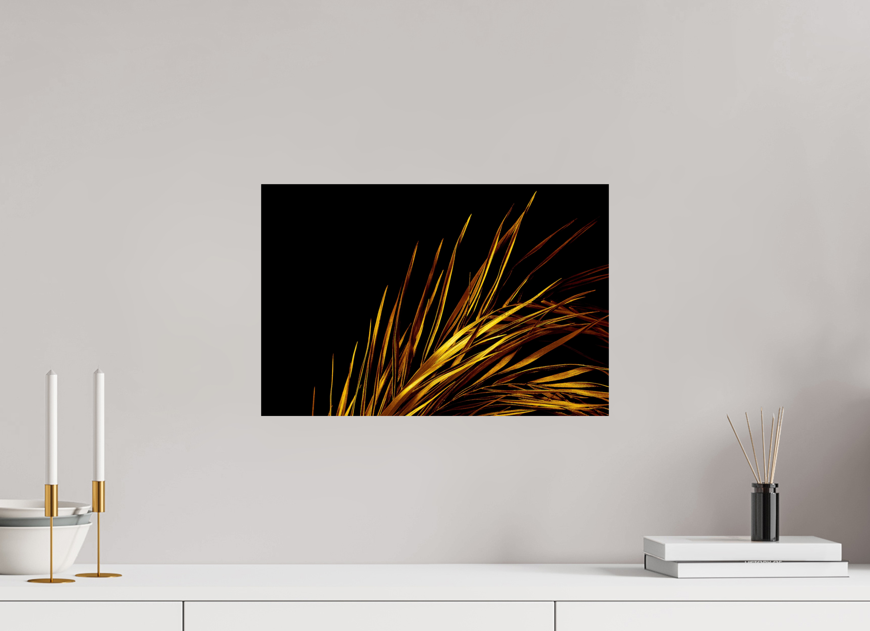 45 x 30 cm, ChromaLuxe HD Metal Print, mit Aufhängung Gold Rush
