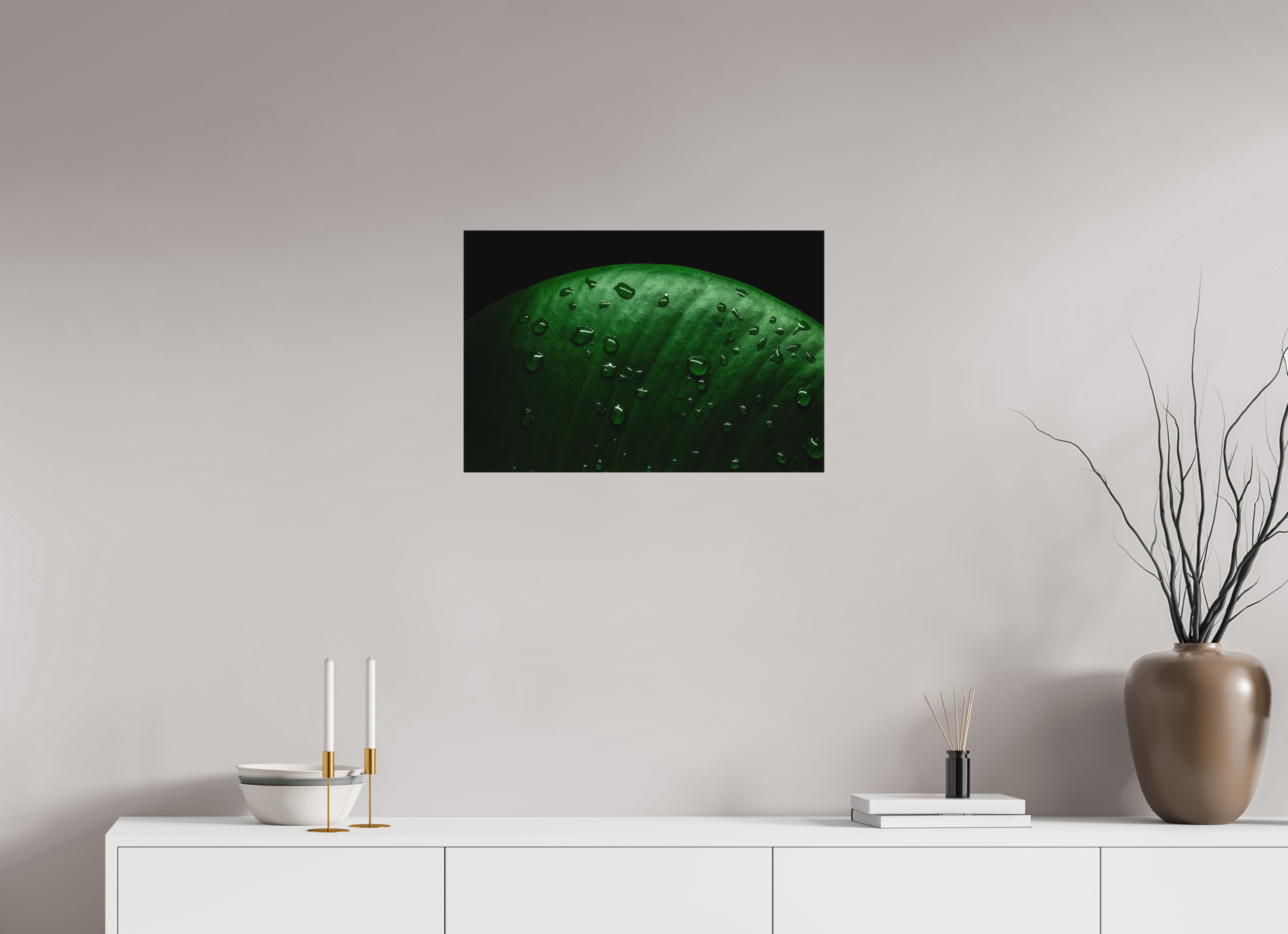 60 x 40 cm, Foto-Leinwand aus hochwertigem Textil, 40mm Silent Raindrops