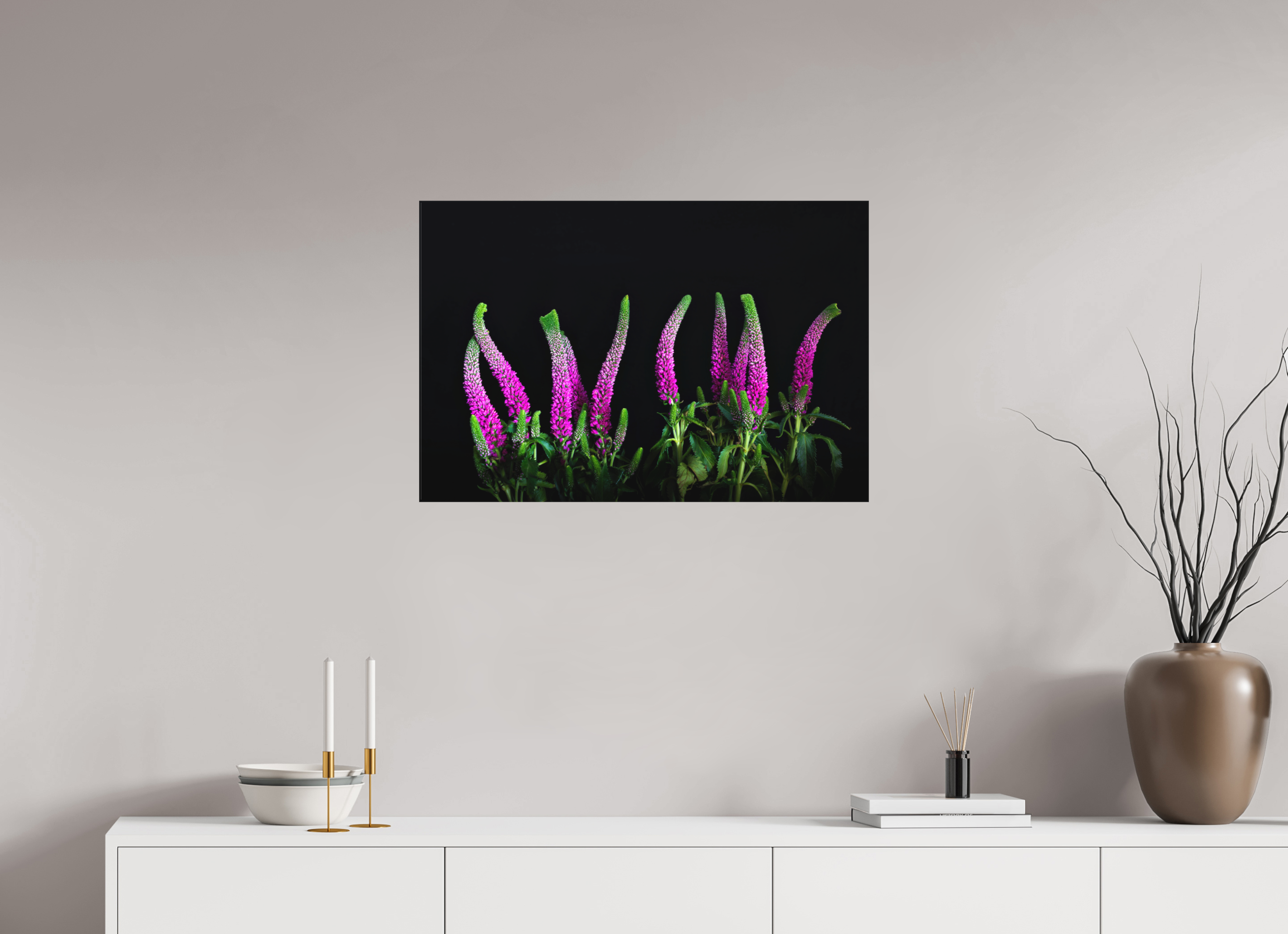 75 x 50 cm, Foto-Leinwand aus hochwertigem Textil, 40mm Pink Worm Parade