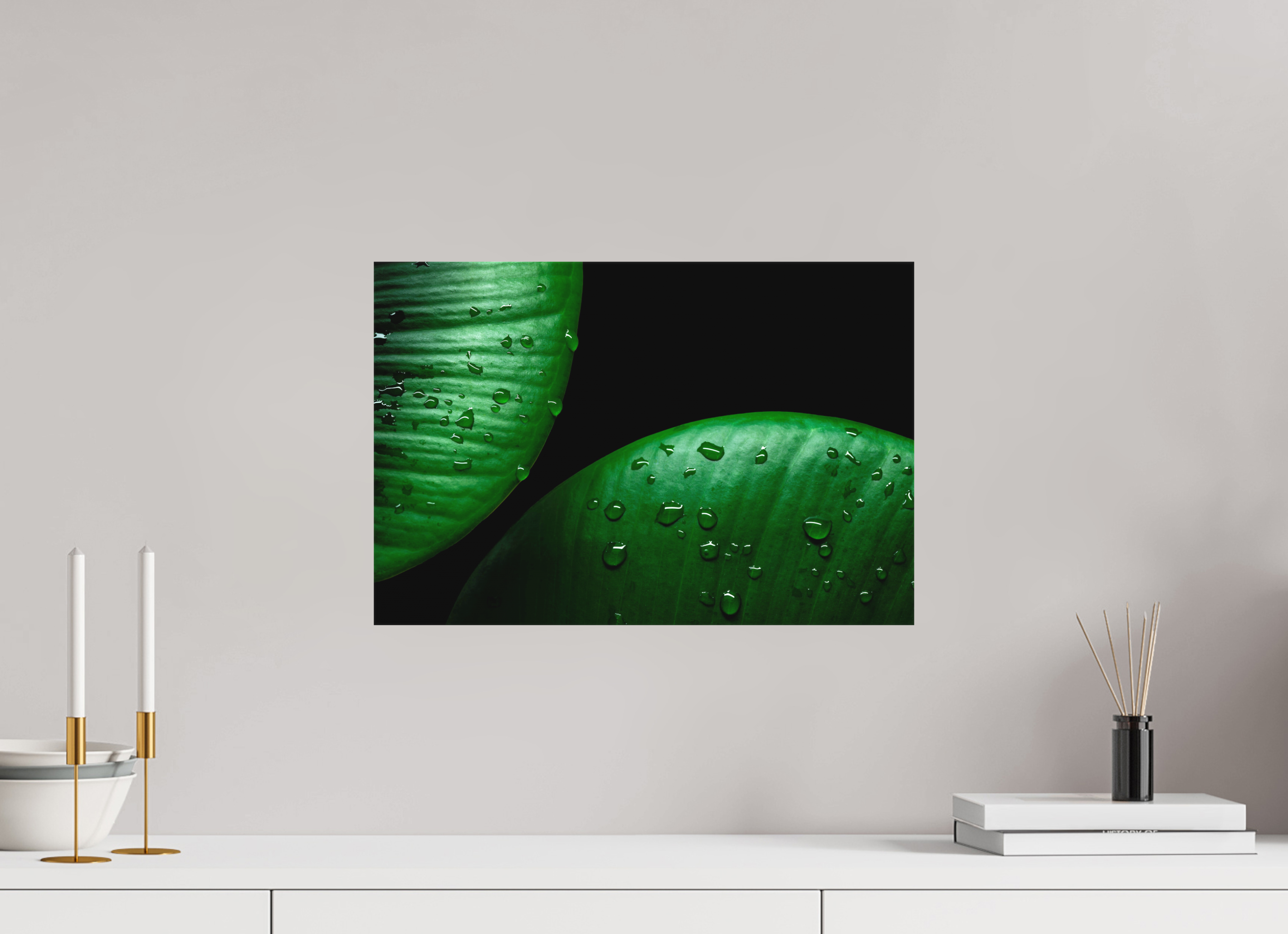 45 x 30 cm, Foto-Leinwand aus hochwertigem Textil, 40mm Harmonical Raindrops
