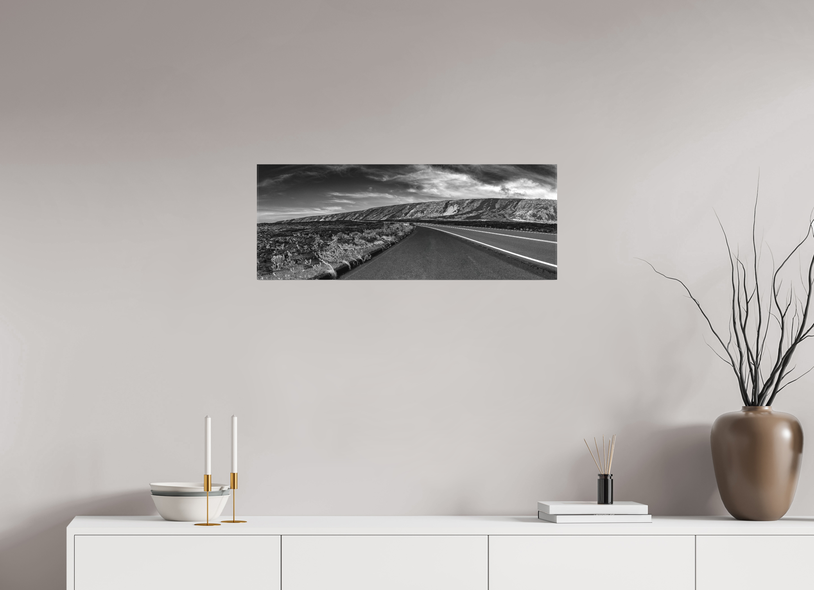 79,3 x 30 cm, Foto-Leinwand aus hochwertigem Textil, 40mm Lava Curve