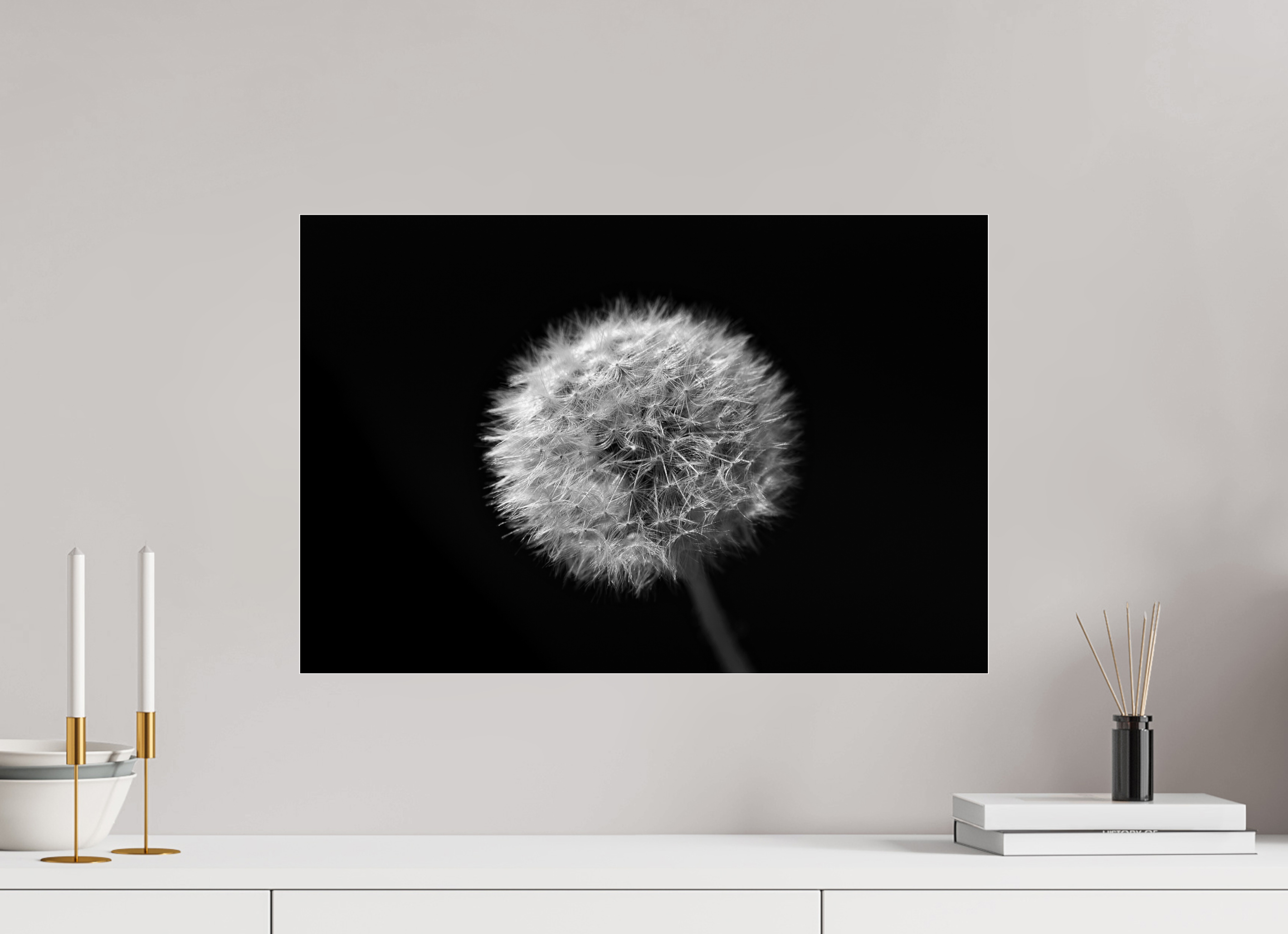 60 x 40 cm, Acrylglas, glänzend, 2 mm, Dibond 3 mm, mit Aufhängung Ice Crystal Ball Flower