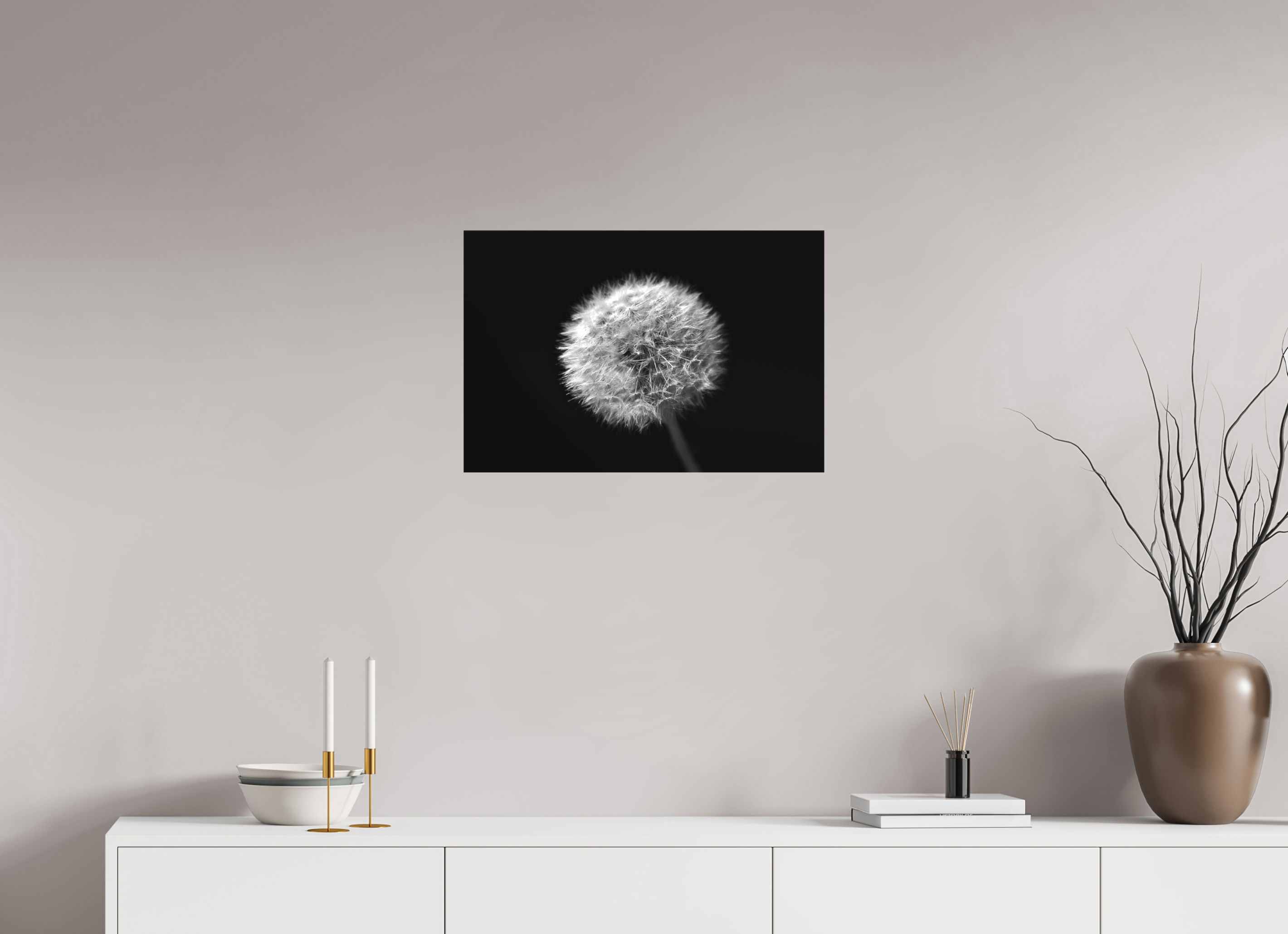 60 x 40 cm, Foto-Leinwand aus hochwertigem Textil, 40mm Ice Crystal Ball Flower