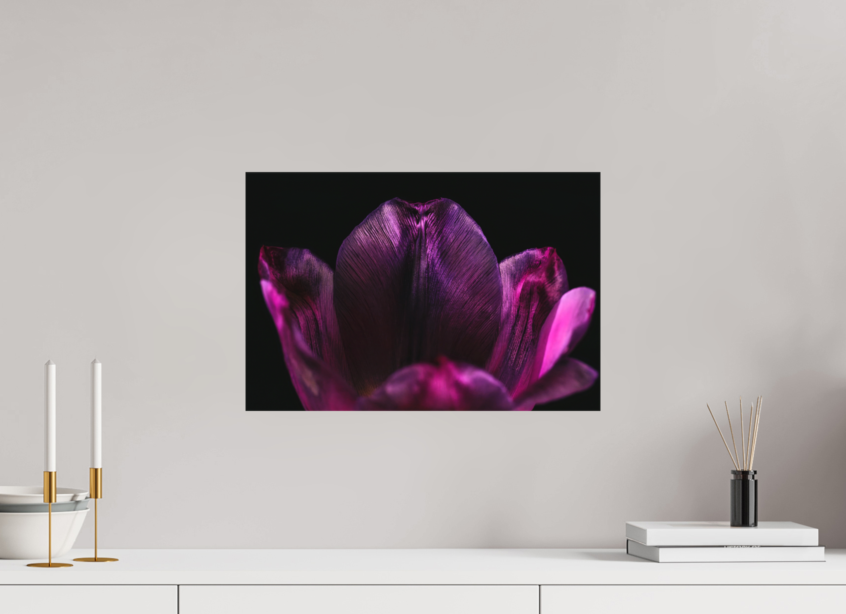 45 x 30 cm, Foto-Leinwand aus hochwertigem Textil, 40mm Purple Silent