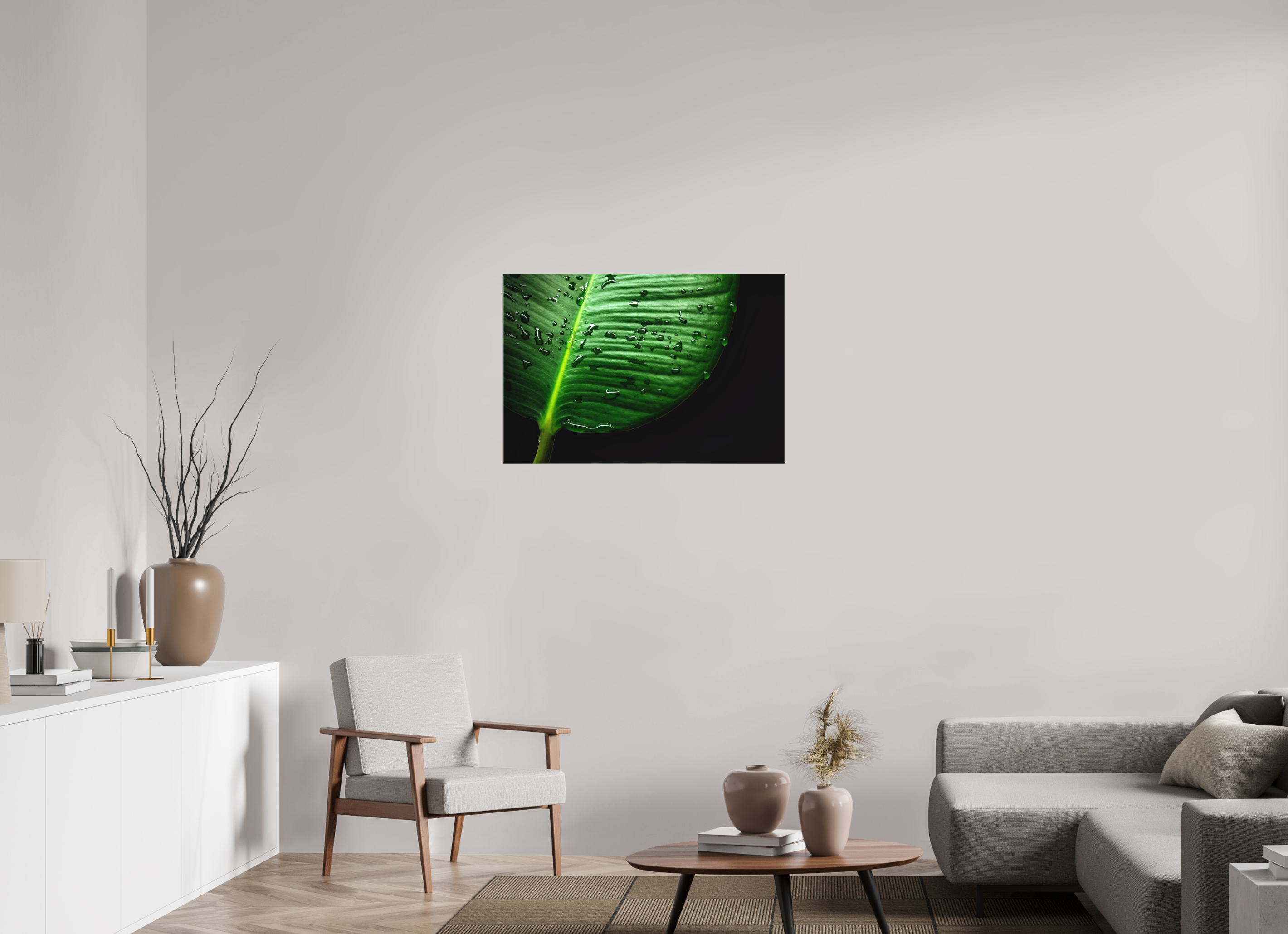 90 x 60 cm, Foto-Leinwand aus hochwertigem Textil, 40mm Tropical Raindrops