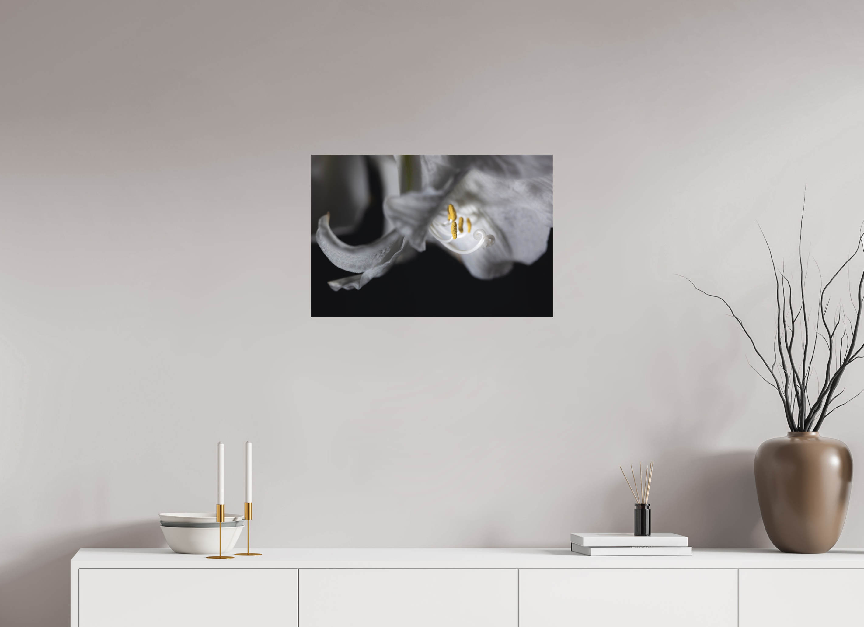 60 x 40 cm, Foto-Leinwand aus hochwertigem Textil, 40mm Firefly Flower