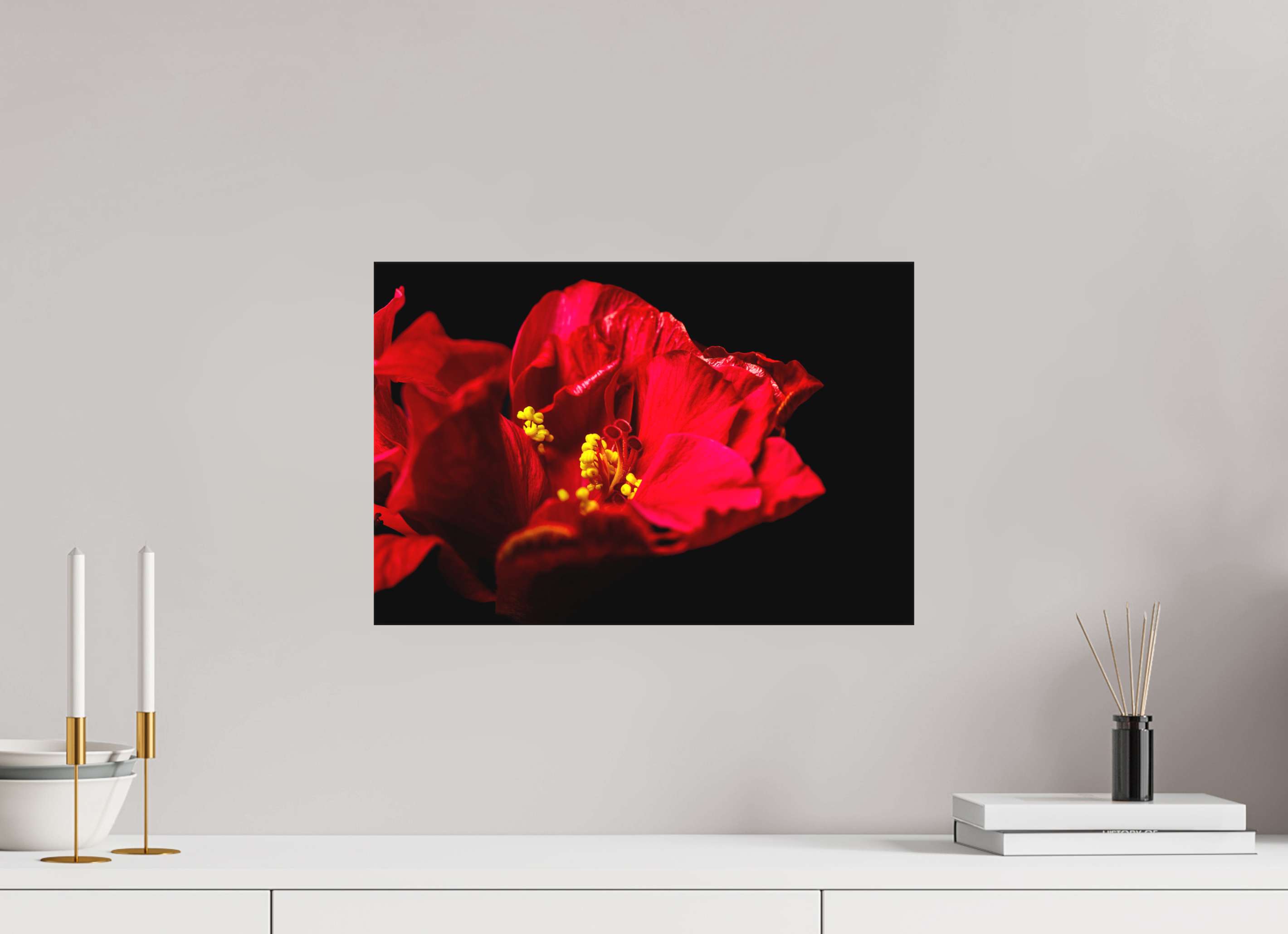 45 x 30 cm, Foto-Leinwand aus hochwertigem Textil, 40mm Flamenco Blossom