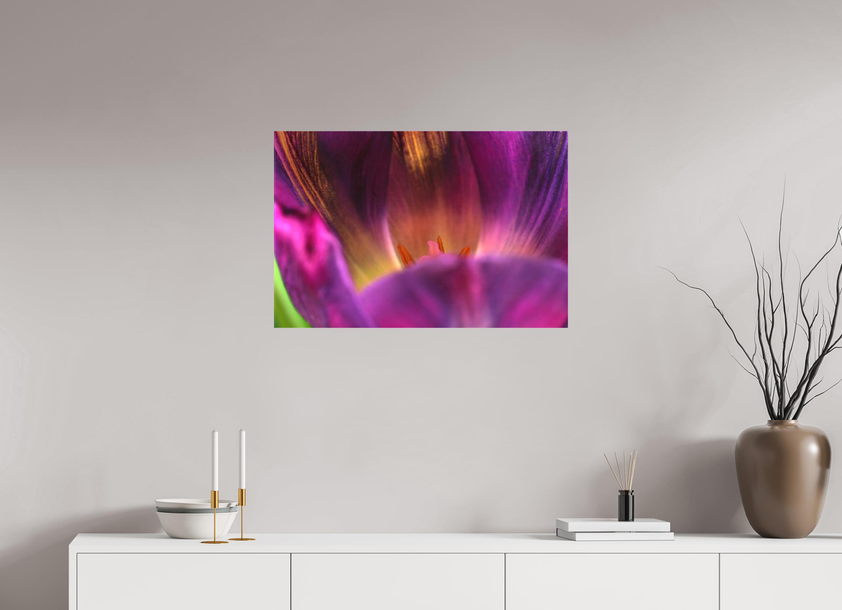 75 x 50 cm, Foto-Leinwand aus hochwertigem Textil, 40mm Purple Beauty