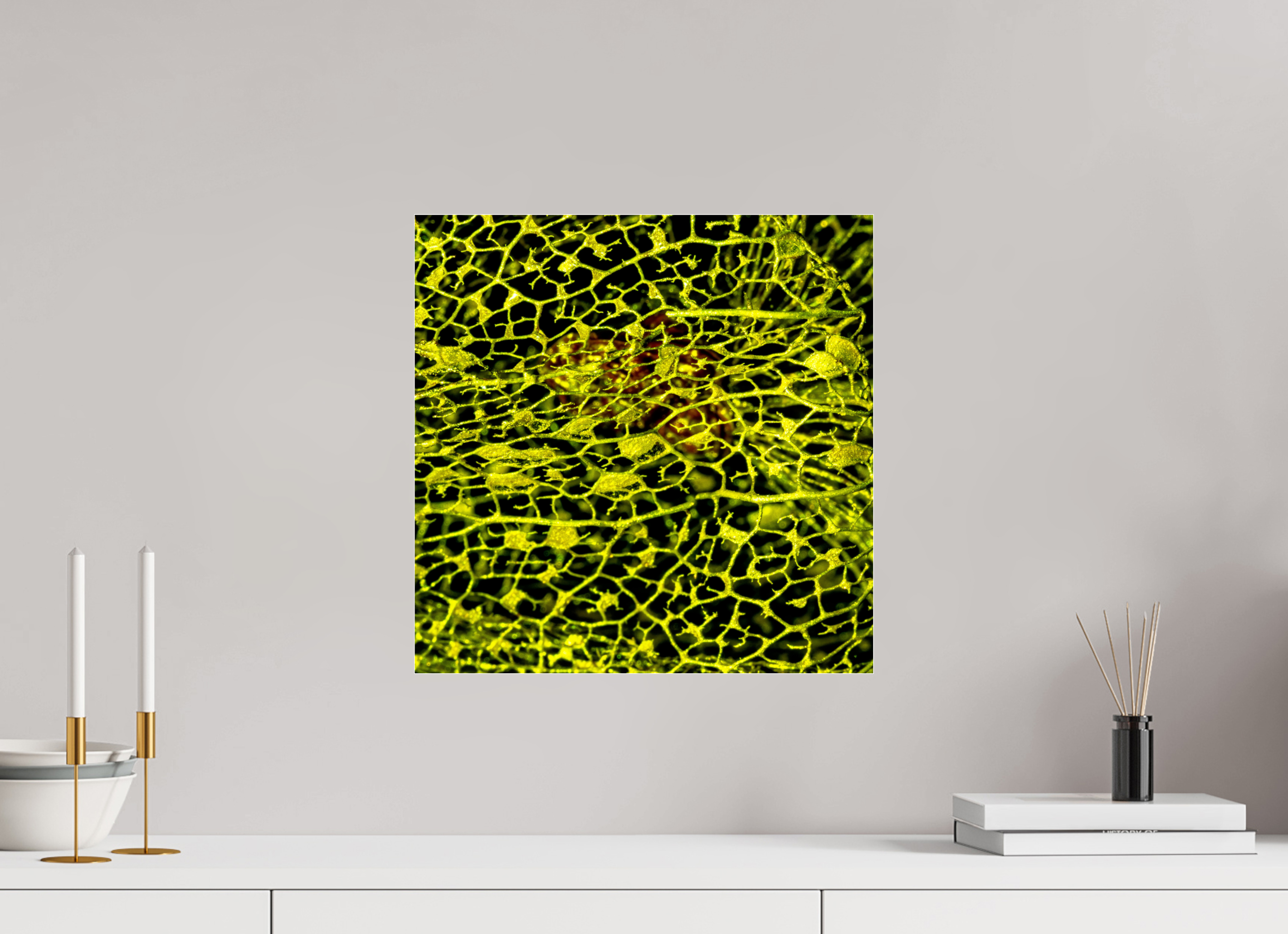 40 x 40 cm, Acrylglas Perle der Nach Gelb
