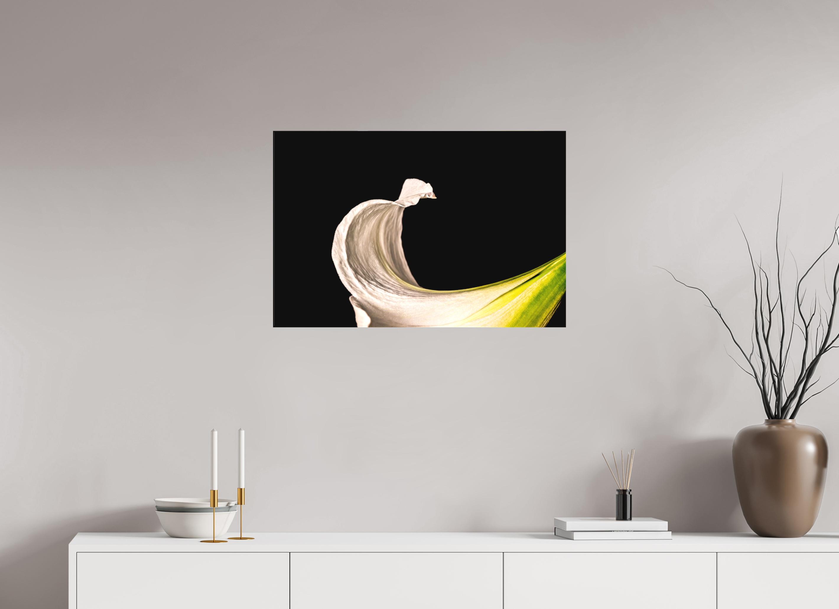 75 x 50 cm, Foto-Leinwand aus hochwertigem Textil, 40mm Freak Wave Flower