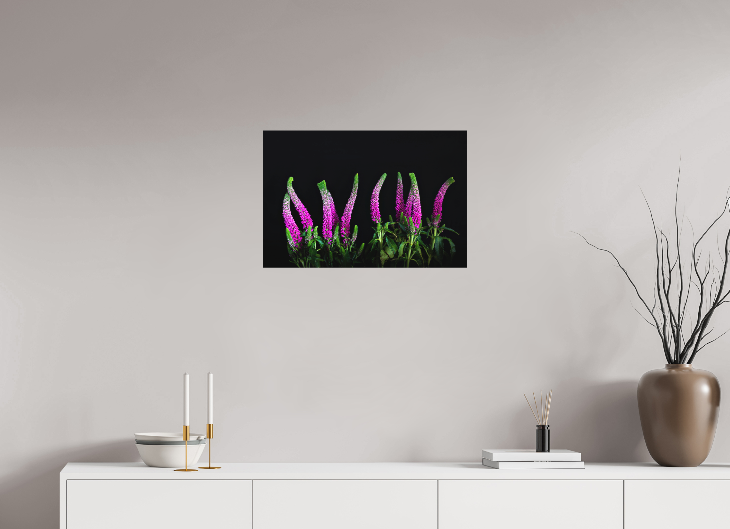 60 x 40 cm, Foto-Leinwand aus hochwertigem Textil, 40mm Pink Worm Parade