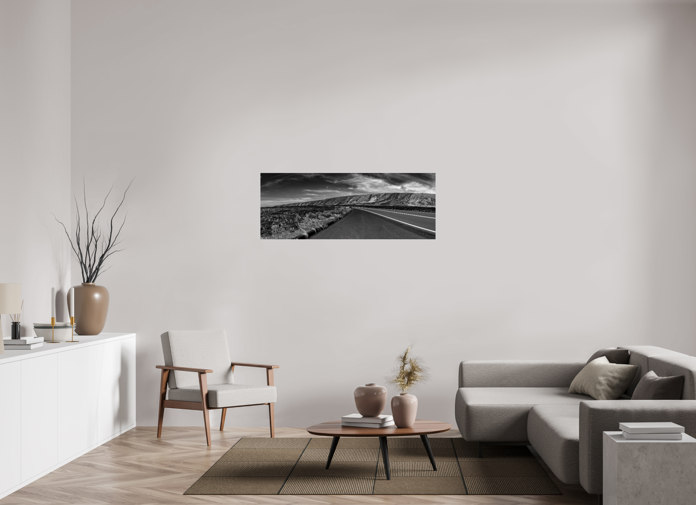 132,2 x 50 cm, ChromaLuxe HD Metal Print, mit Aufhängung Lava Curve