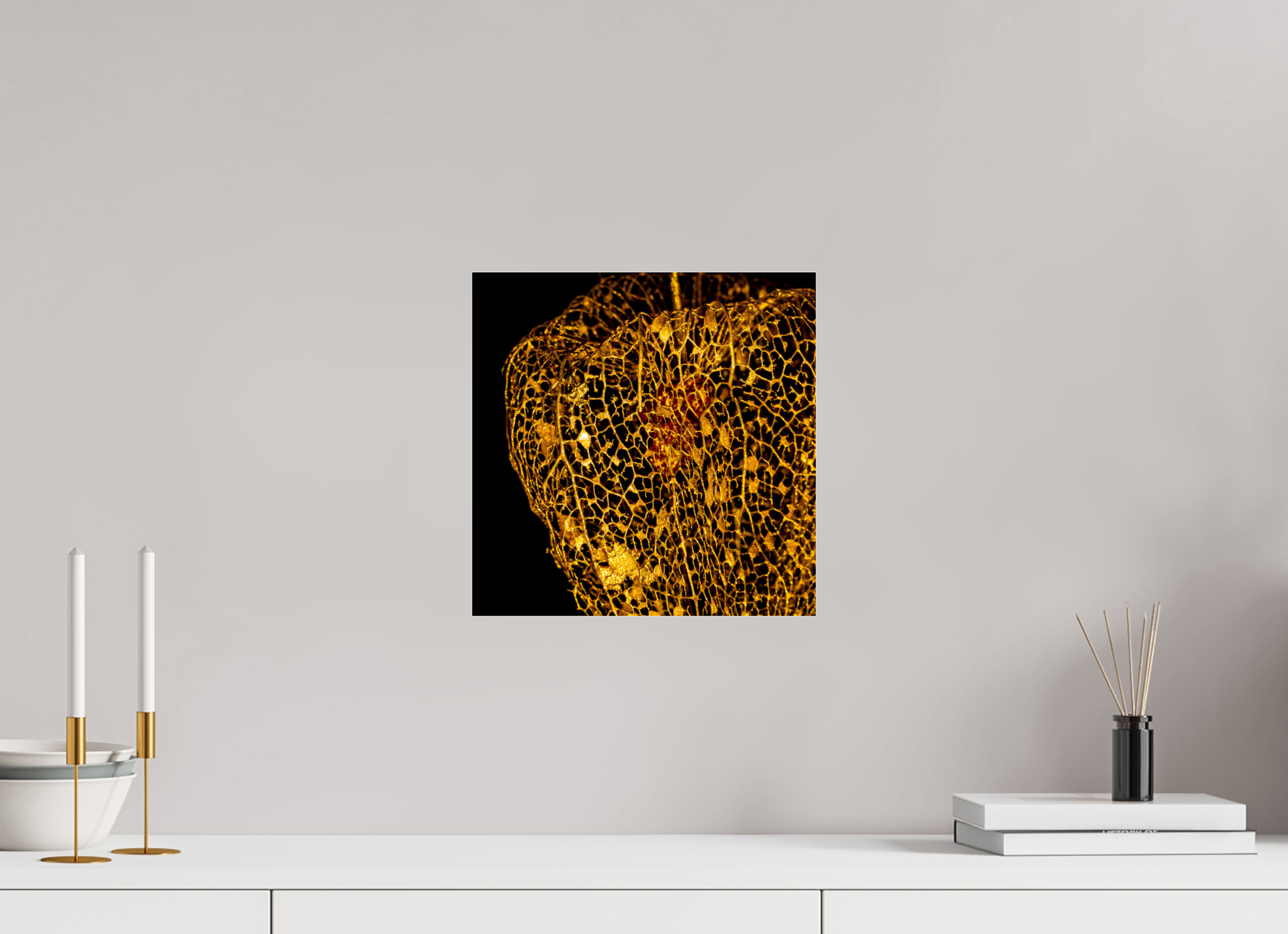30 x 30 cm, Acrylglas Perle der Gold Nacht