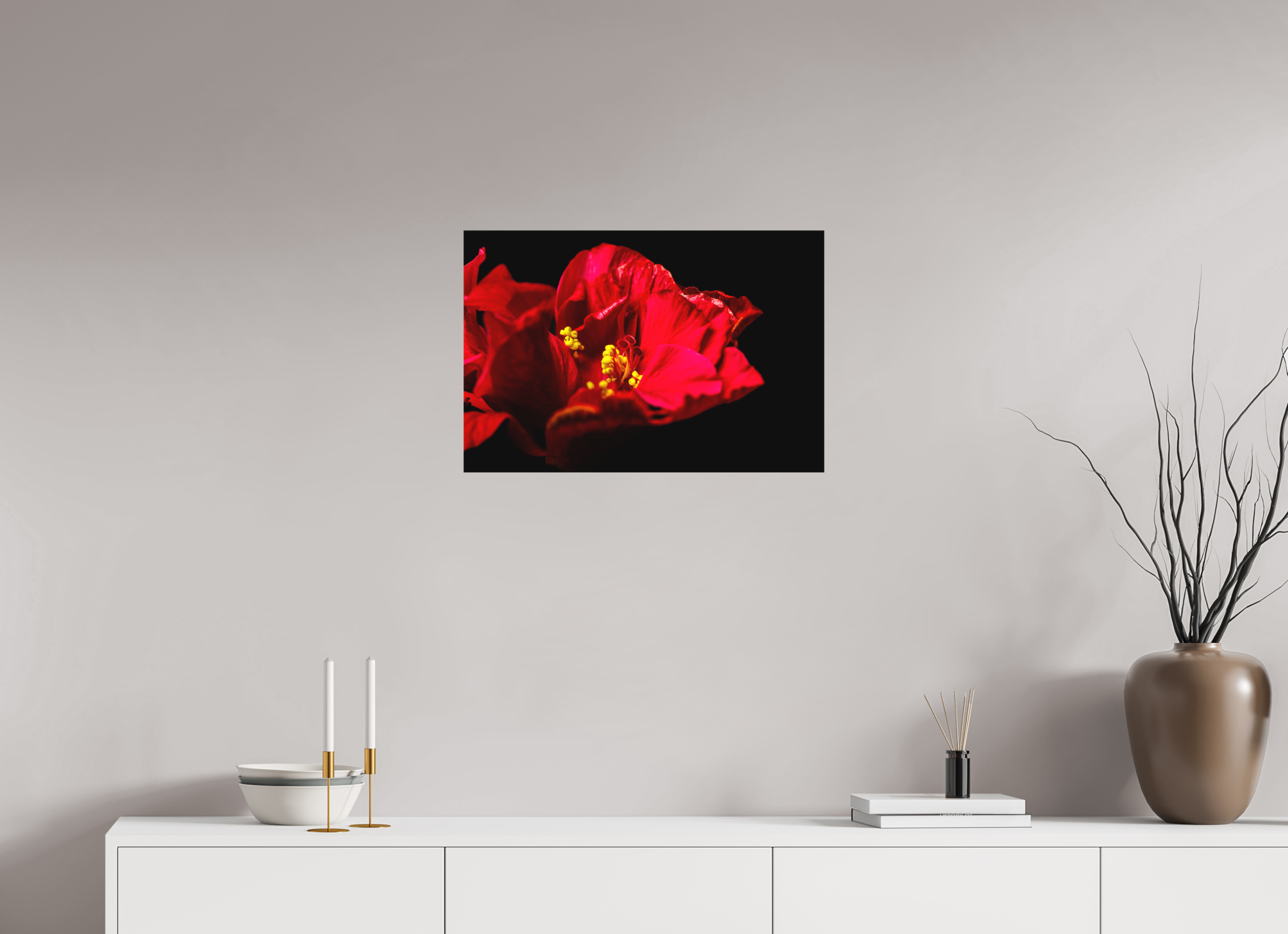 60 x 40 cm, Foto-Leinwand aus hochwertigem Textil, 40mm Flamenco Blossom