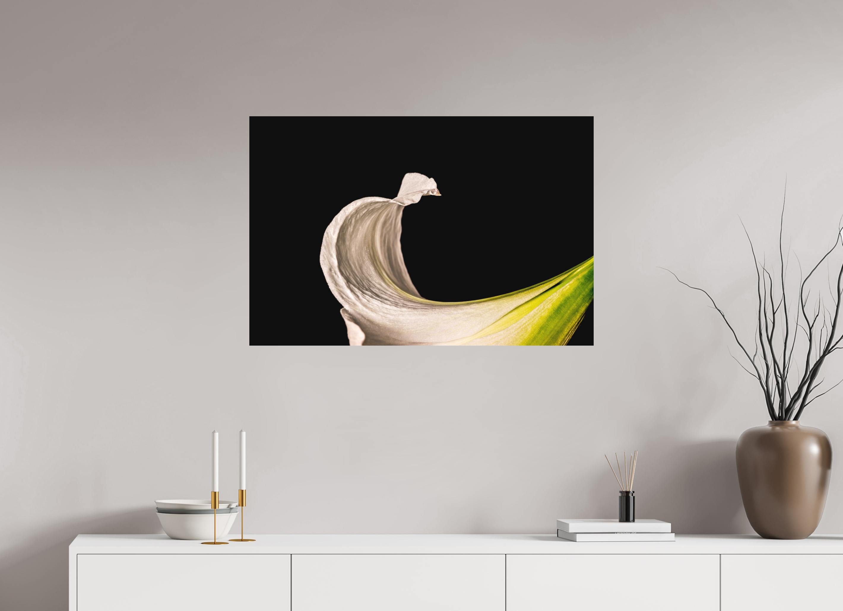 90 x 60 cm, Foto auf Forex, mit Aufhängung Freak Wave Flower