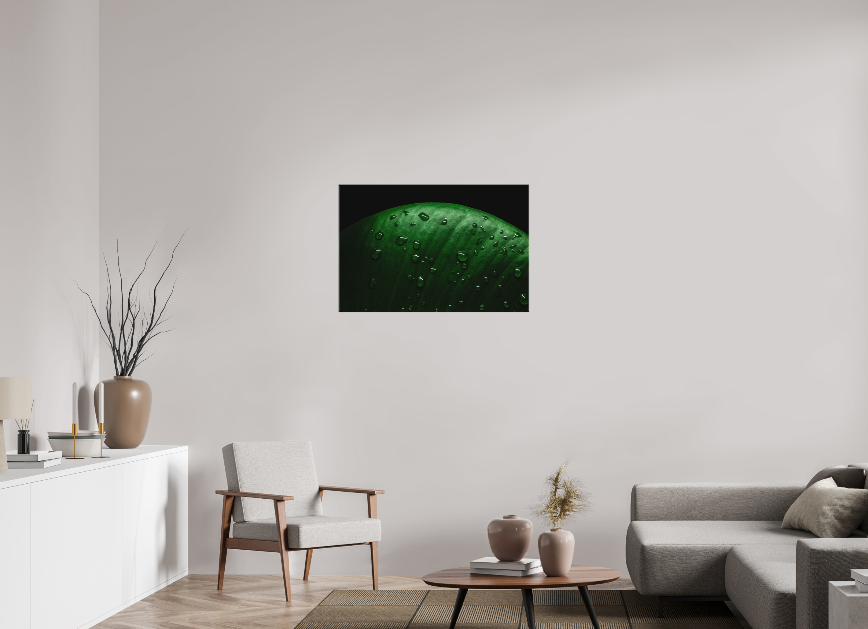 90 x 60 cm, Foto-Leinwand aus hochwertigem Textil, 40mm Silent Raindrops