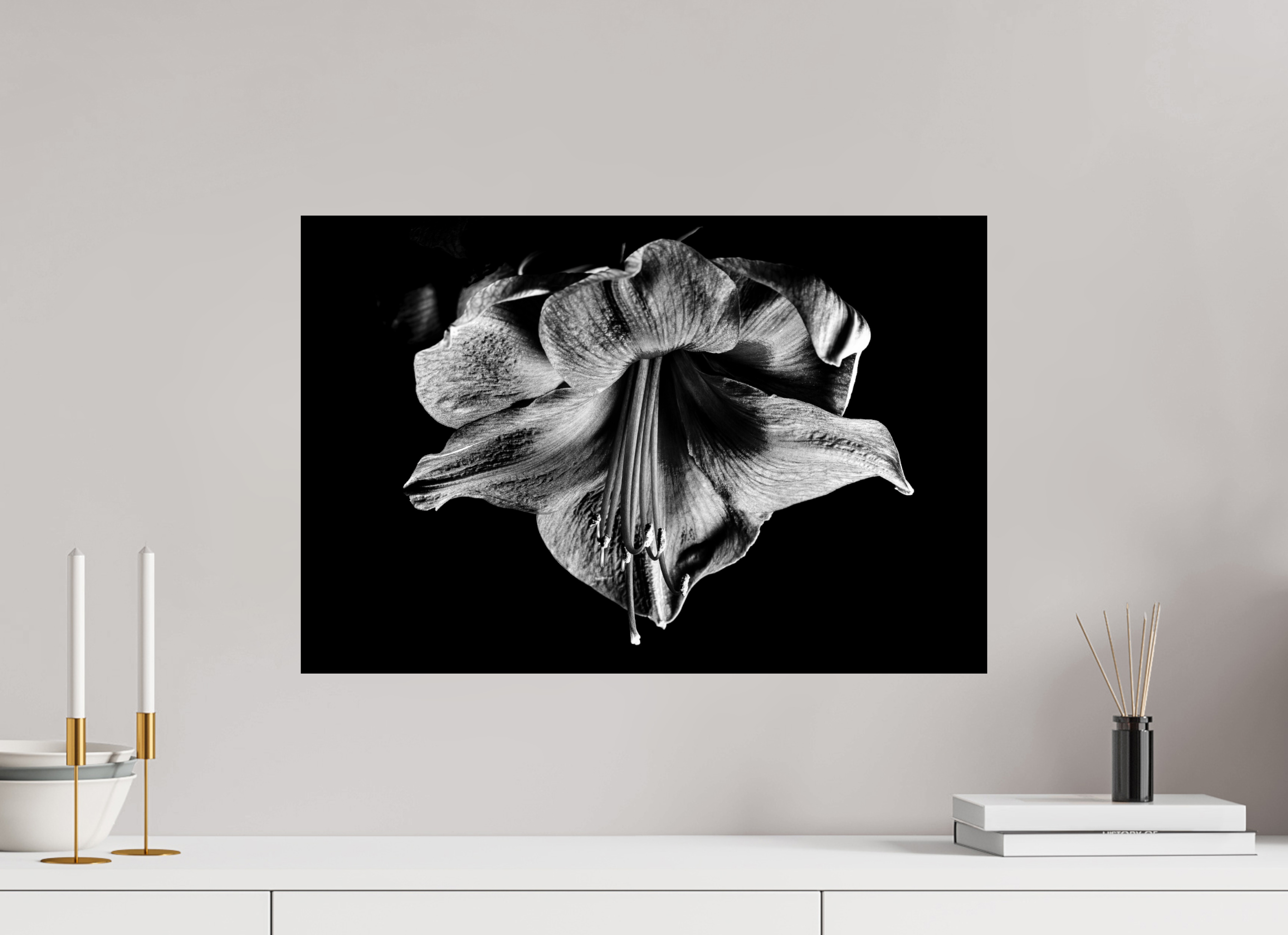 60 x 40 cm, ChromaLuxe HD Metal Print, mit Aufhängung Amaryllis in the Dusk