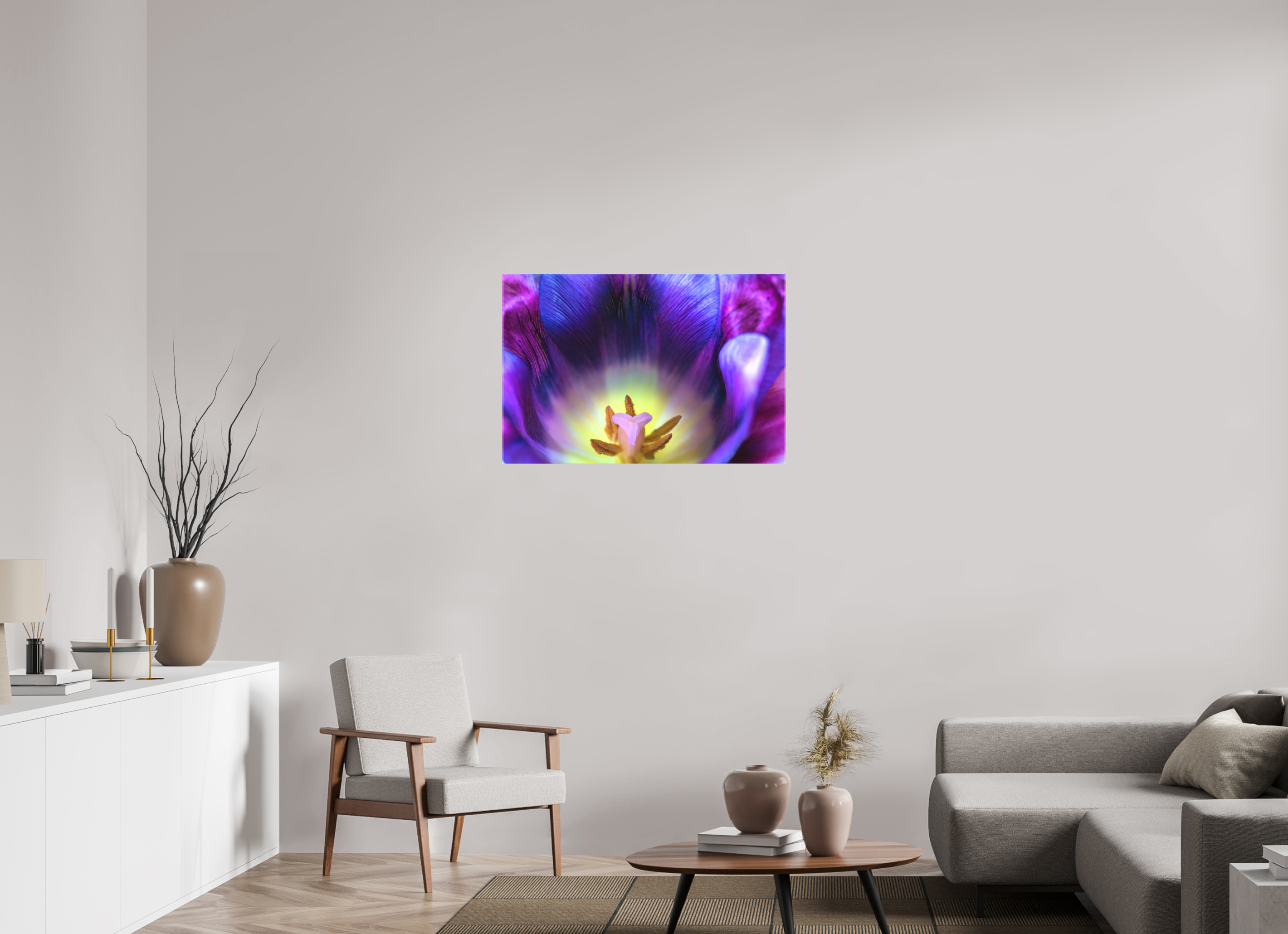 90 x 60 cm, Foto-Leinwand aus hochwertigem Textil, 40mm Purple Spring
