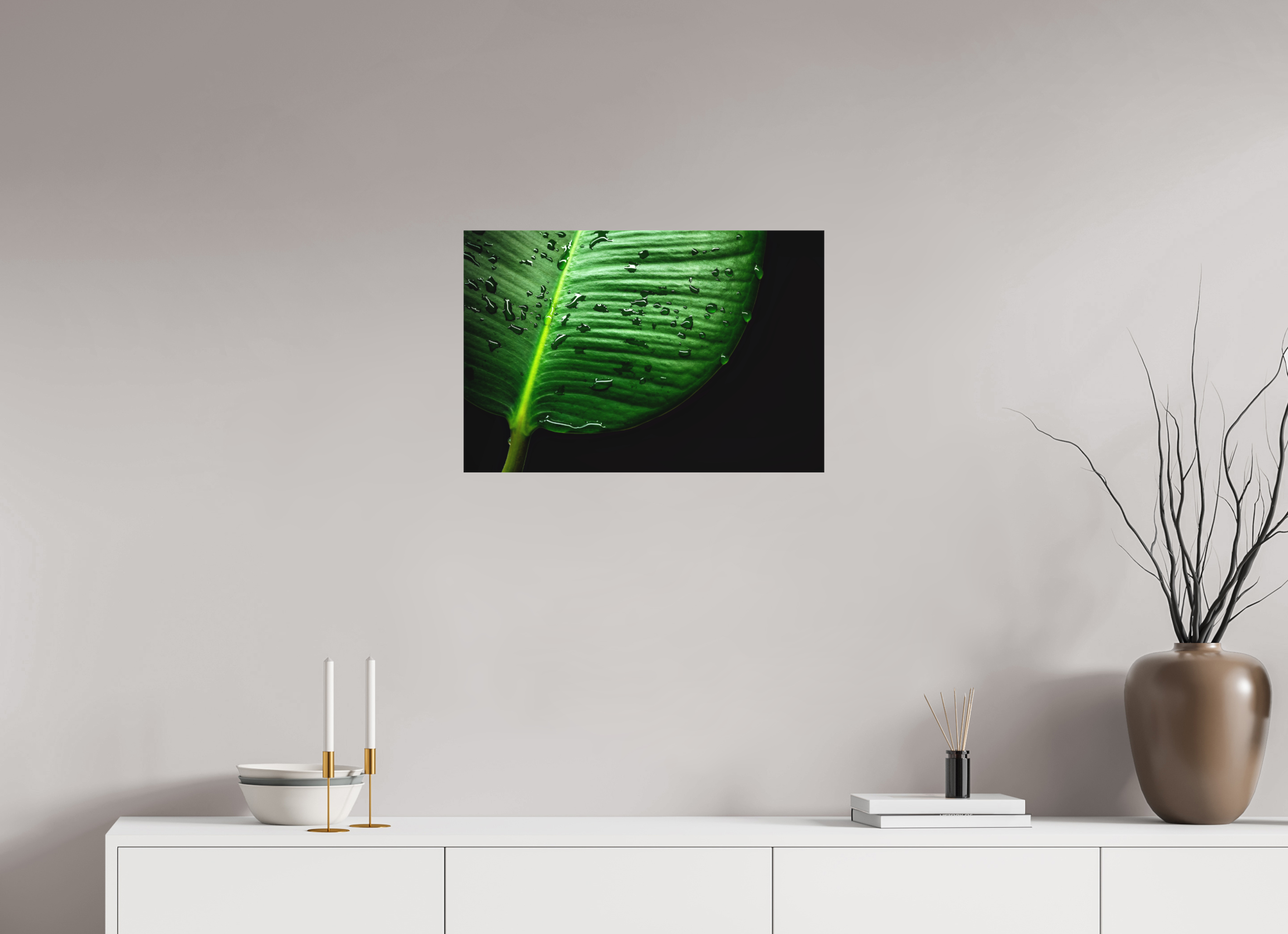 60 x 40 cm, Foto-Leinwand aus hochwertigem Textil, 40mm Tropical Raindrops