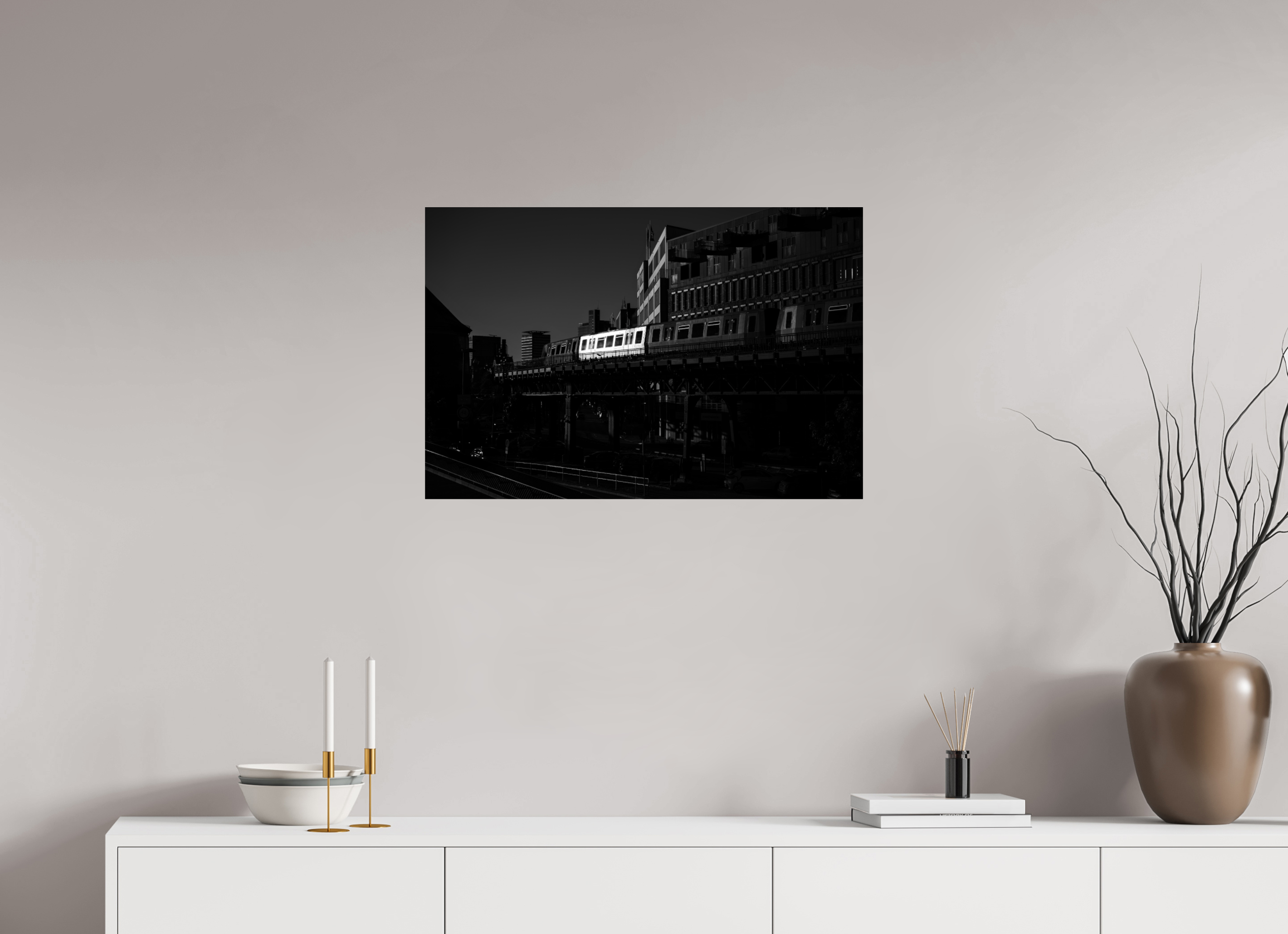 75 x 50 cm, ChromaLuxe HD Metal Print, mit Aufhängung Rapid Metropolis
