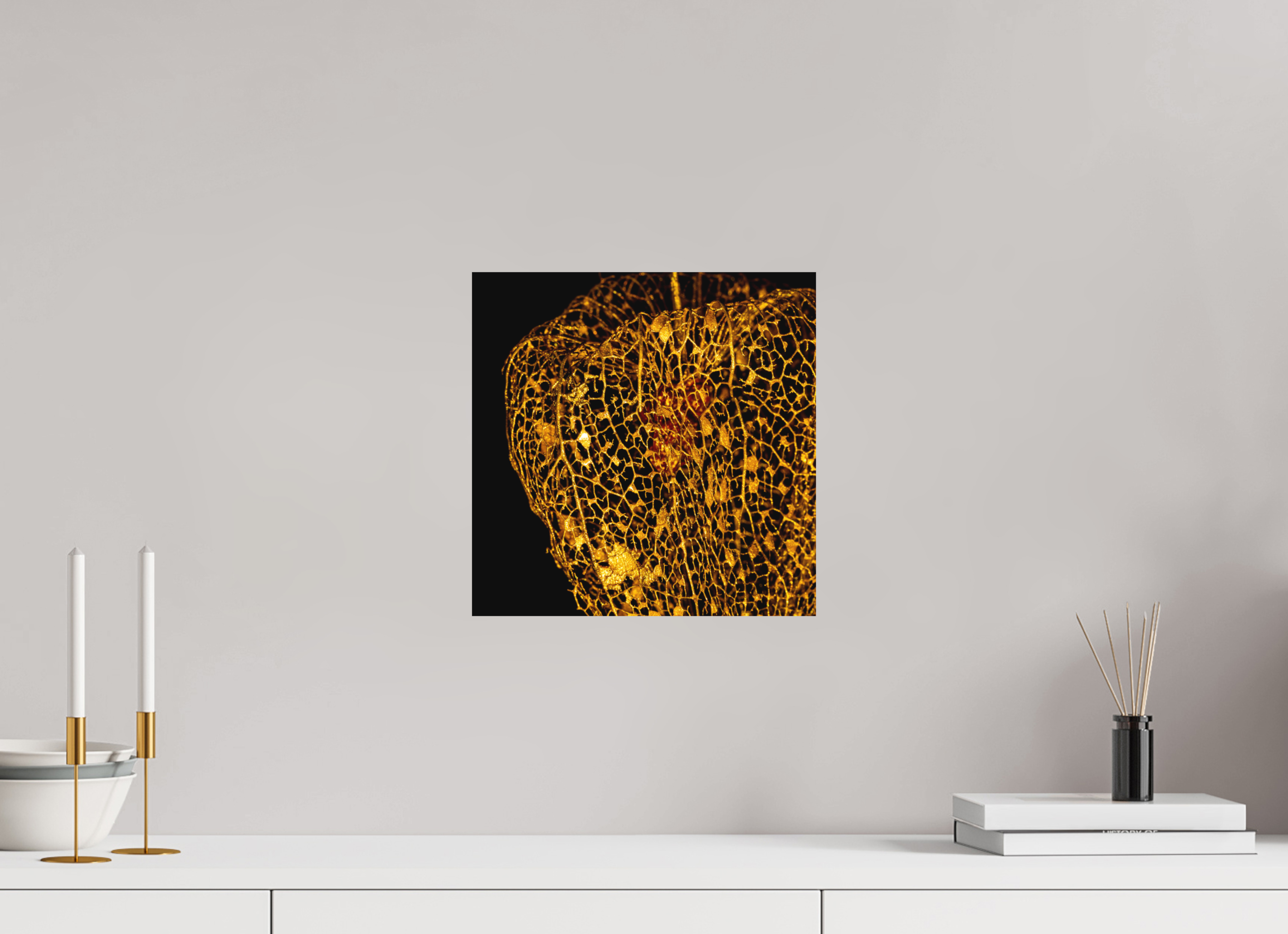 30 x 30 cm, Forex Hartschaum Platte Perle der Gold Nacht