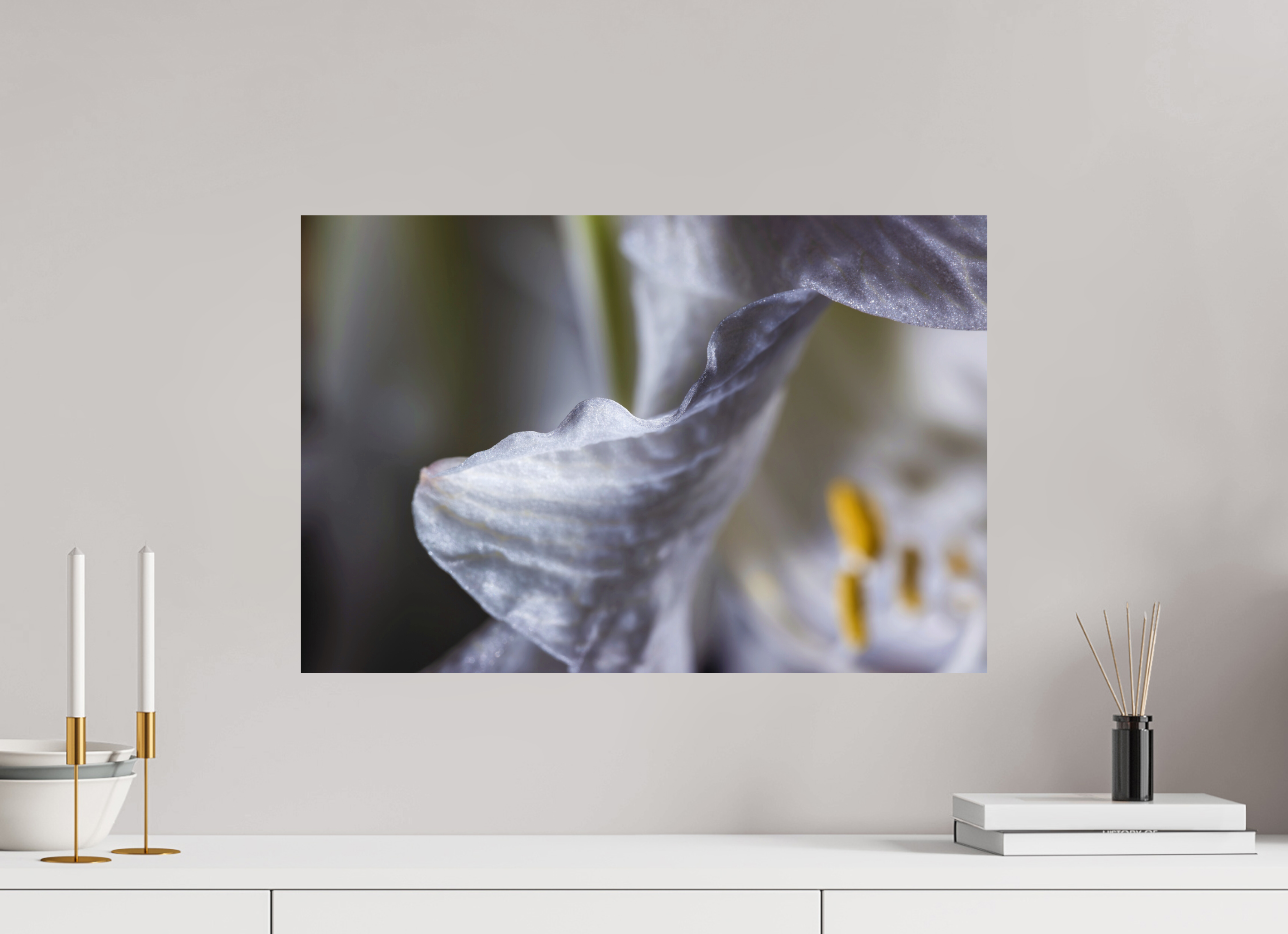 60 x 40 cm, ChromaLuxe HD Metal Print, mit Aufhängung Diamond Flower